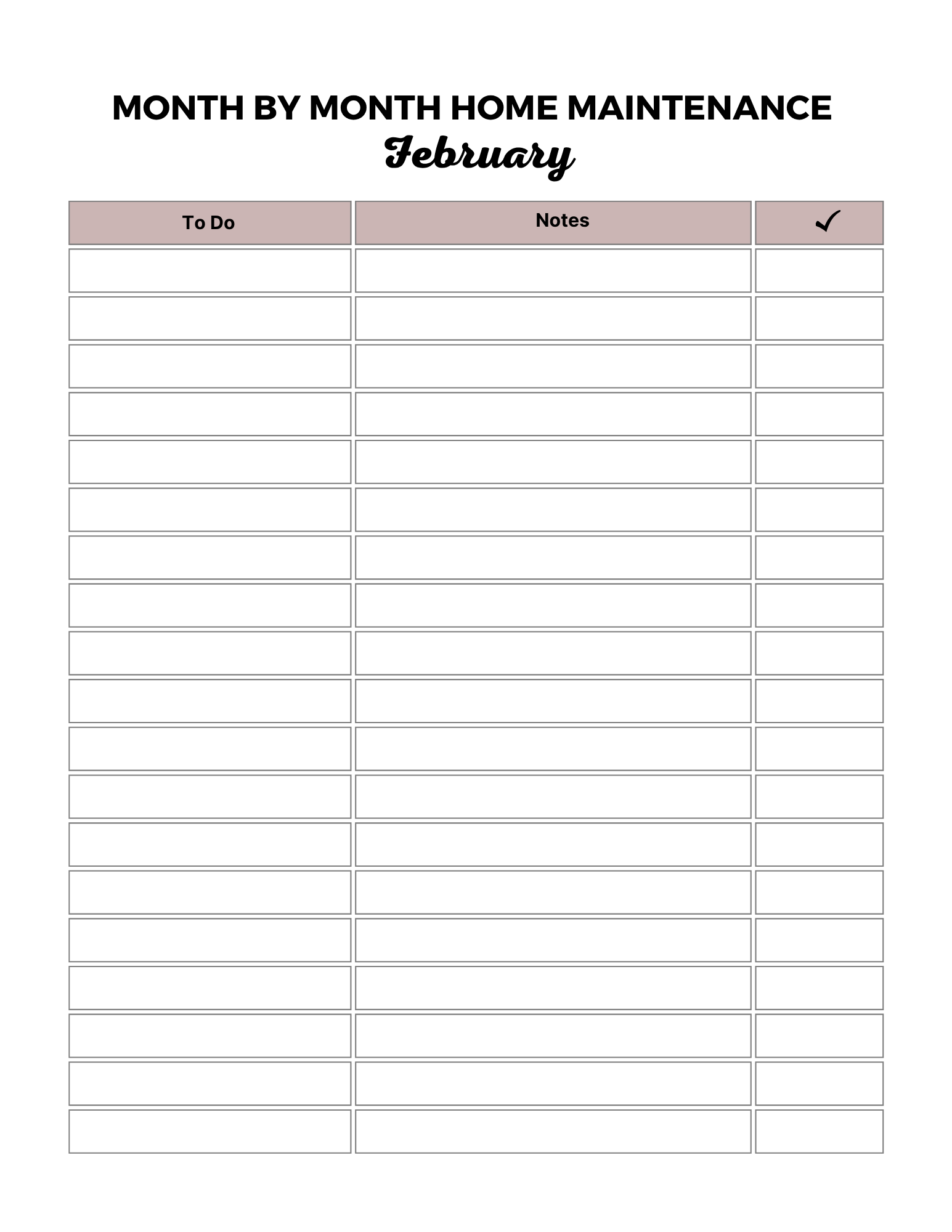 Home Maintenance Planner