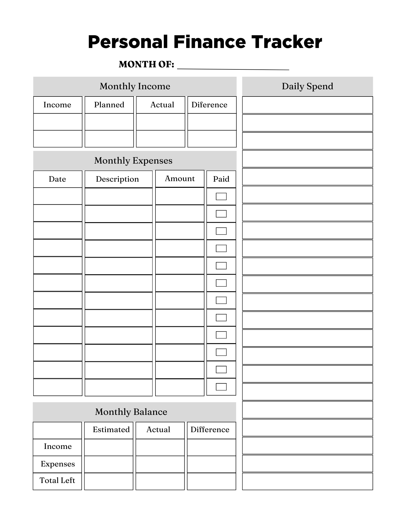 Side Hustle Planner