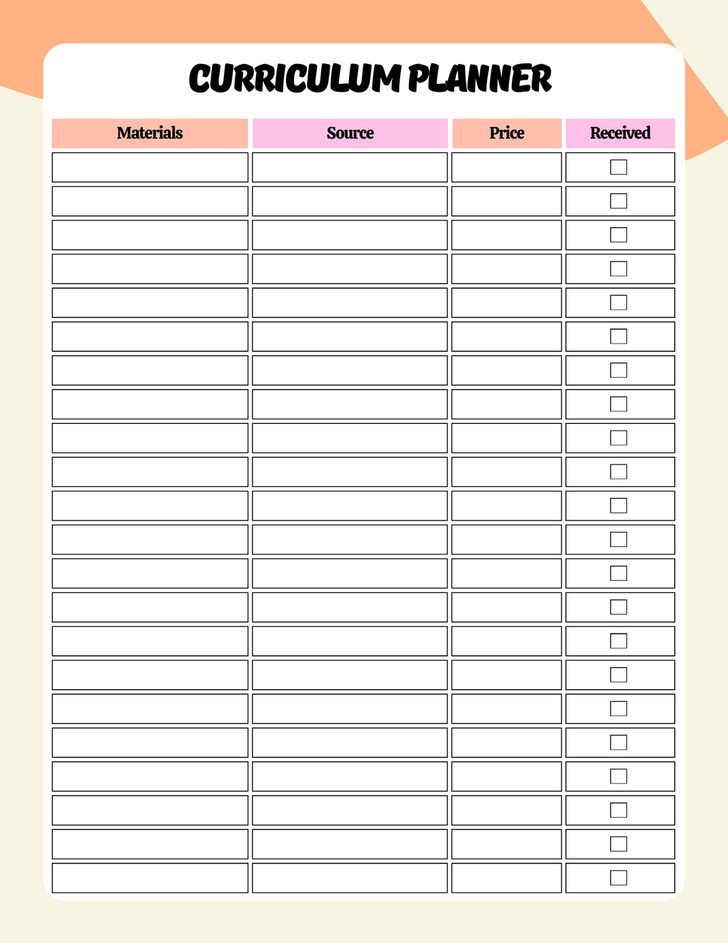 Comprehensive Homeschool Planner