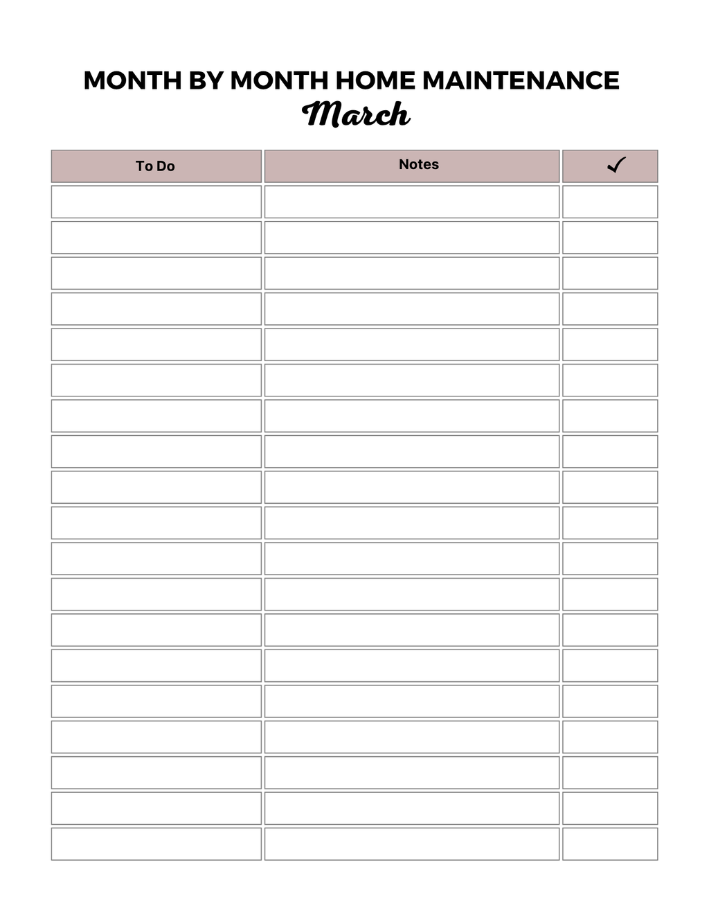 Home Maintenance Planner