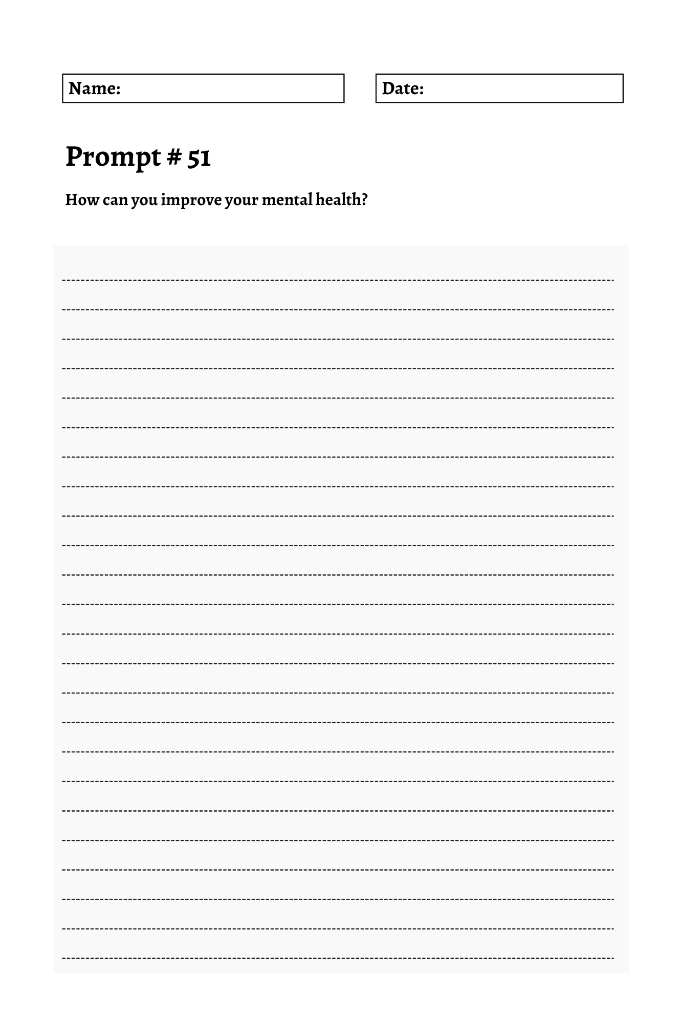 200 Mental Health Journey Prompts