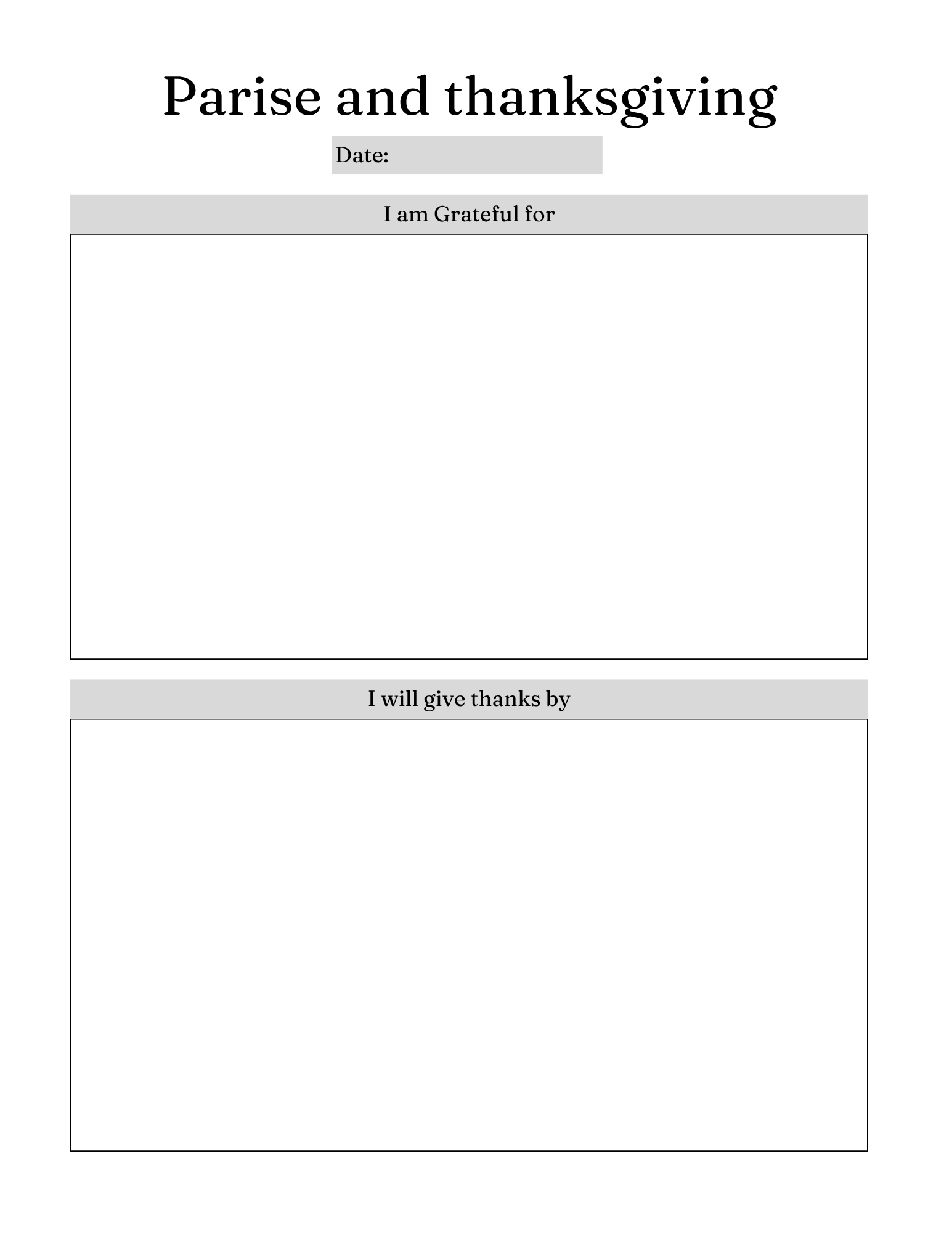 Serenity Prayer Journal