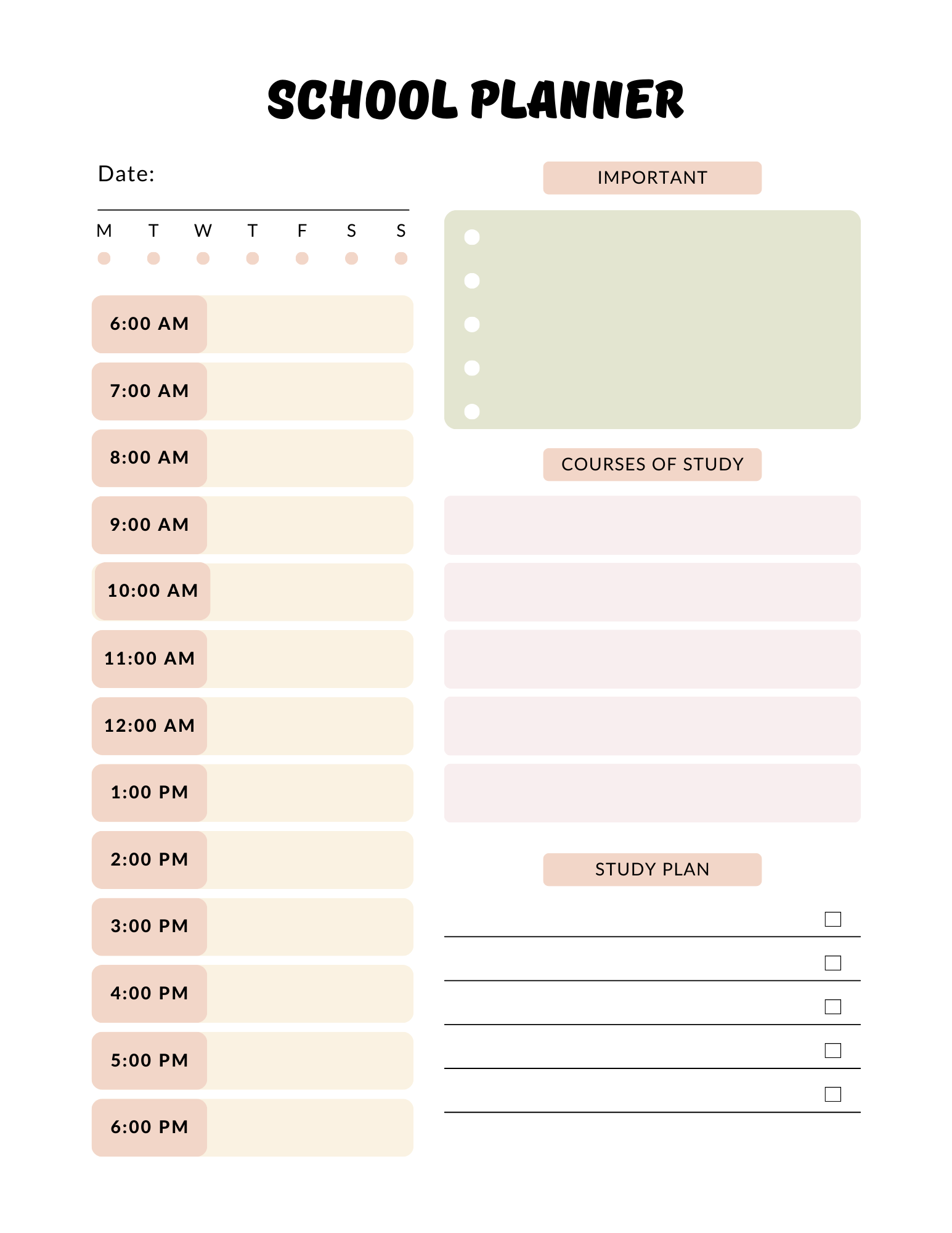 Back -to-school Planner