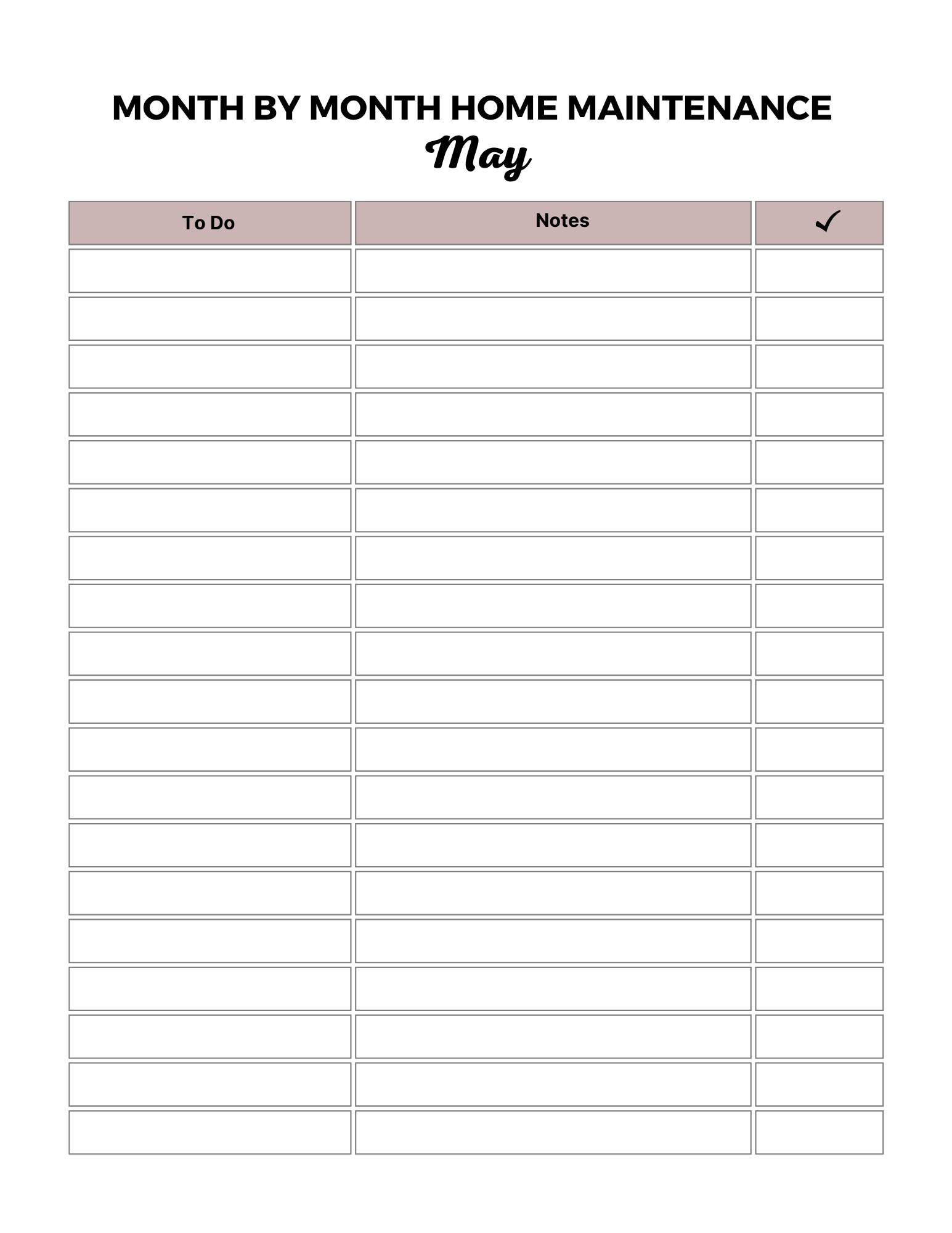 Home Maintenance Planner