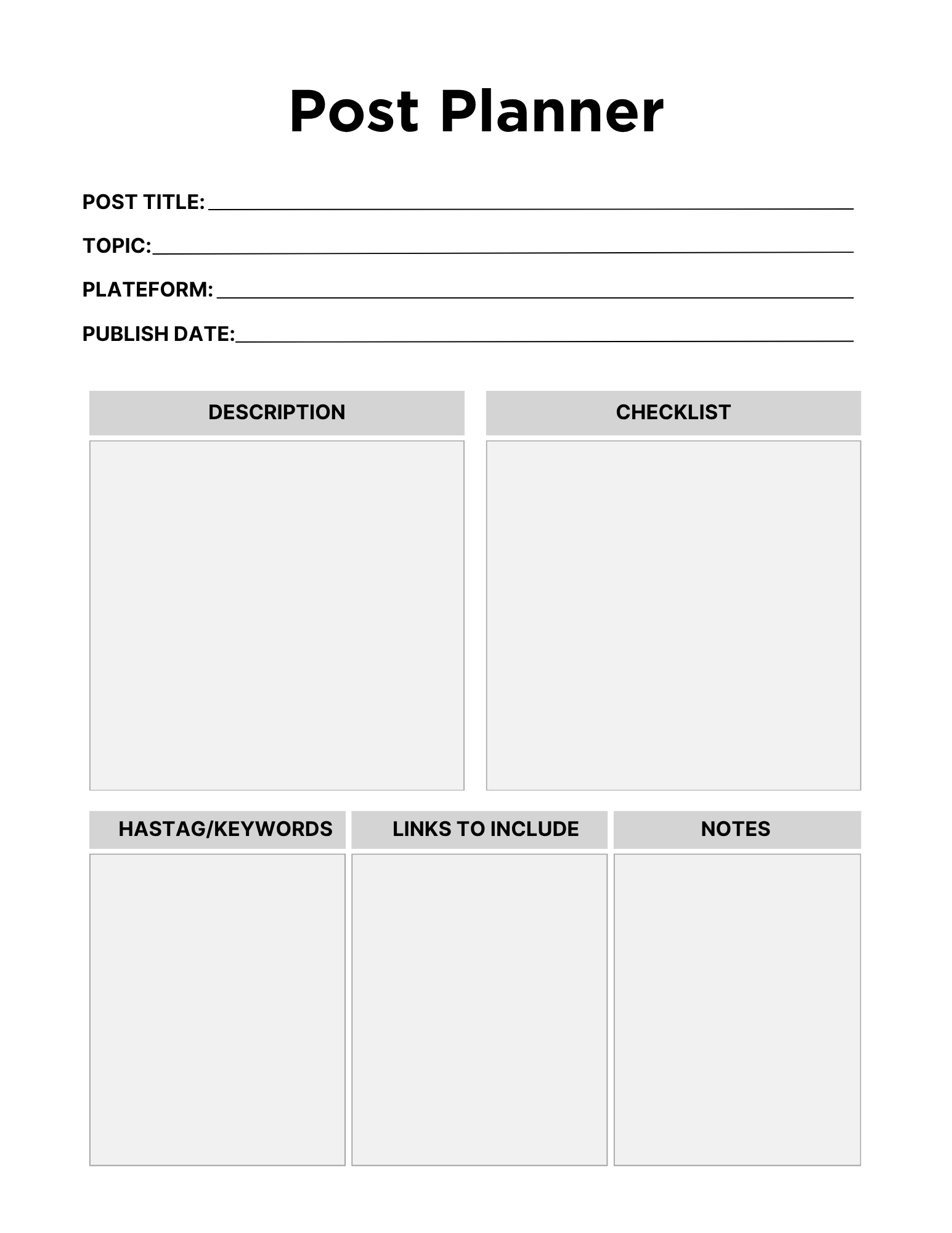Side Hustle Planner
