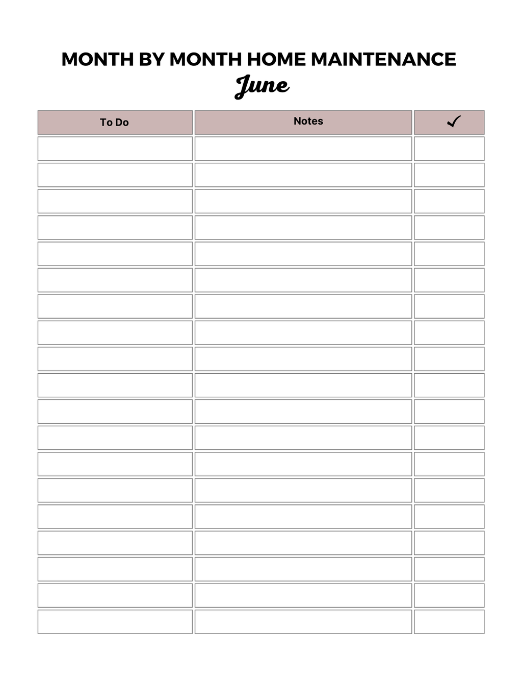 Home Maintenance Planner