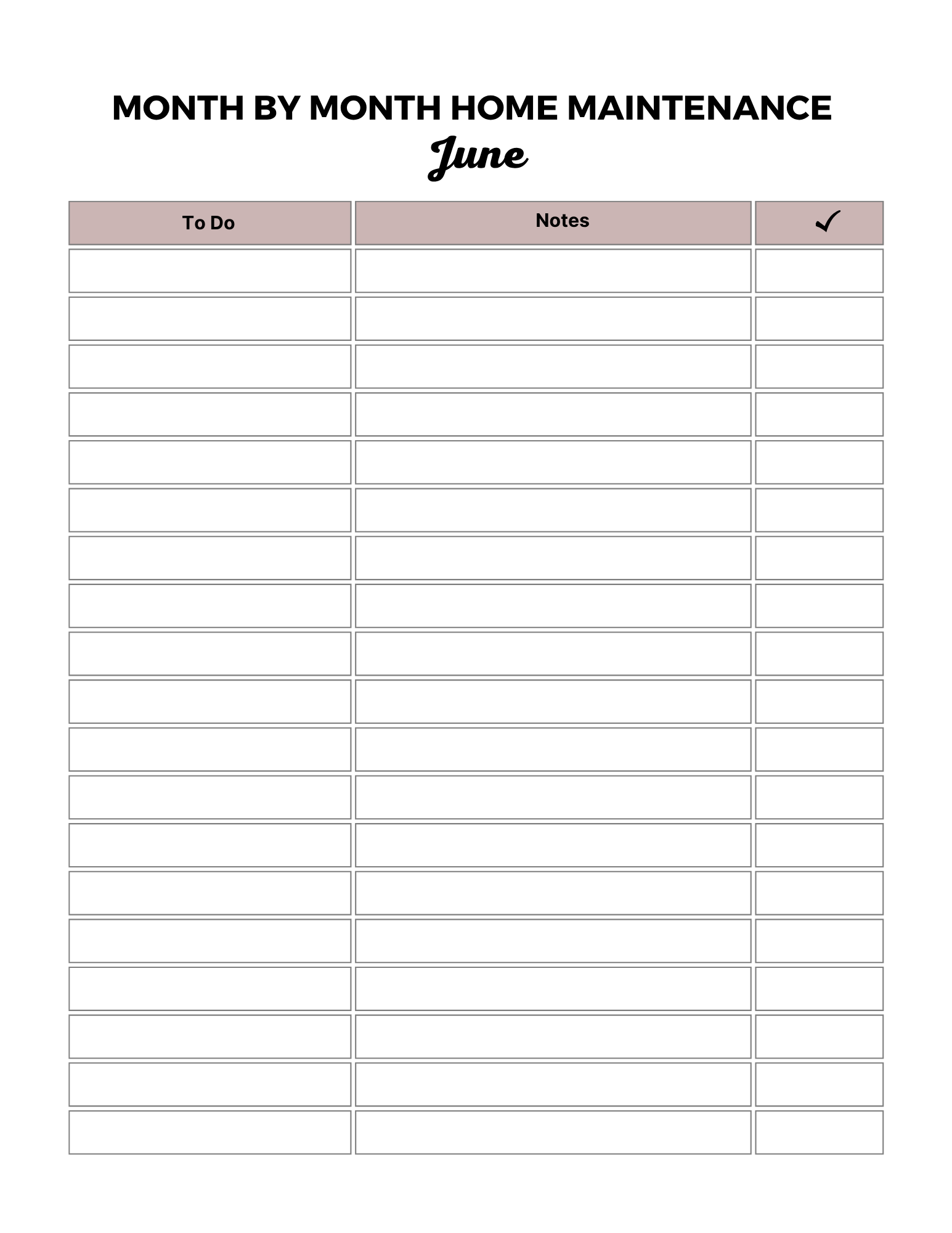 Home Maintenance Planner