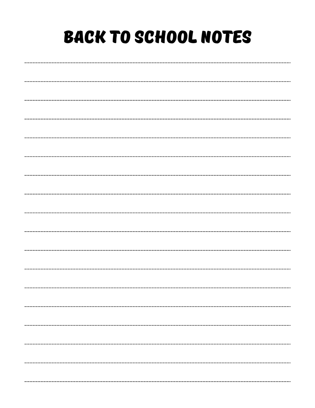 Back -to-school Planner