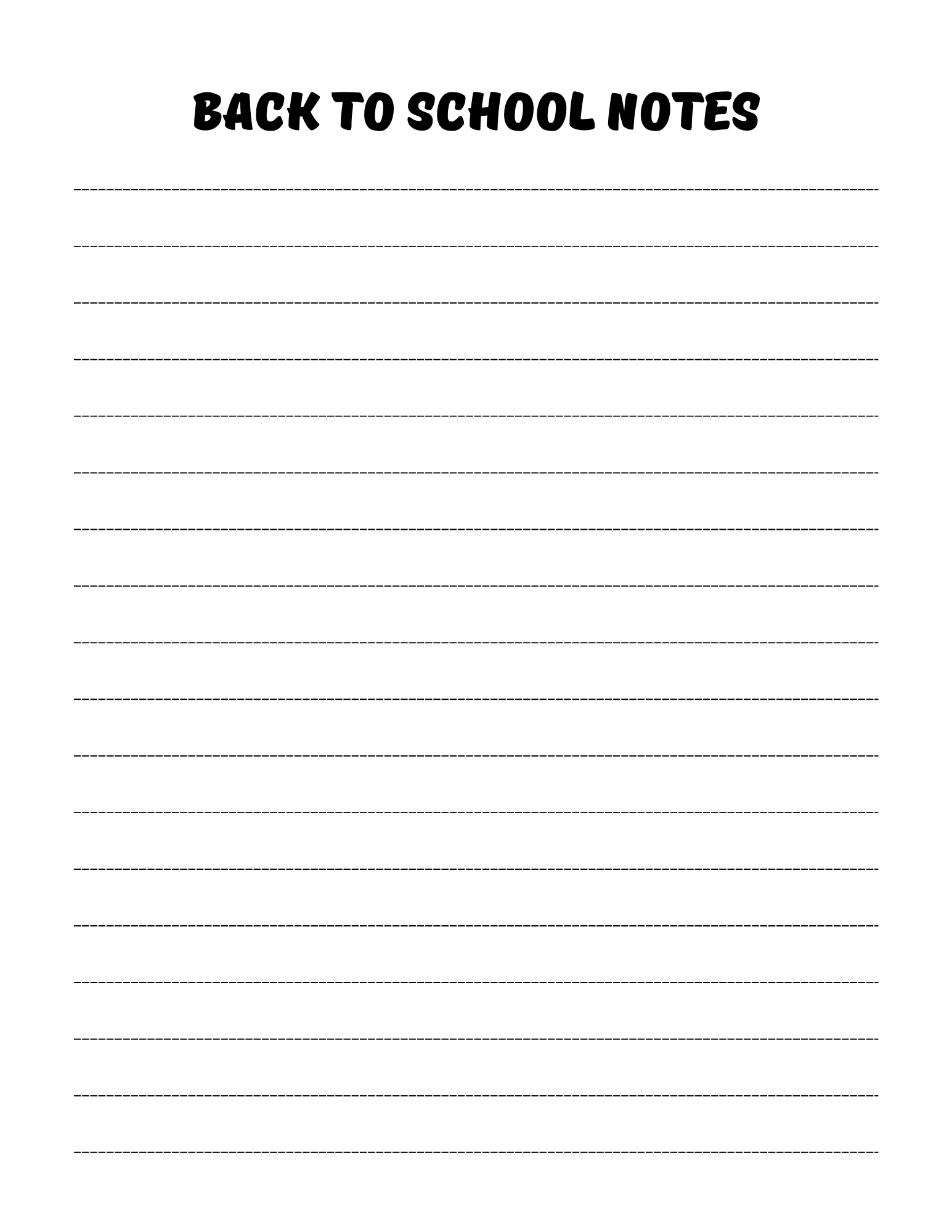 Back -to-school Planner