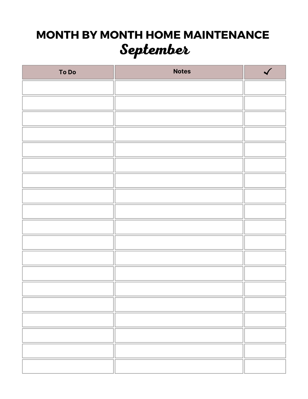 Home Maintenance Planner