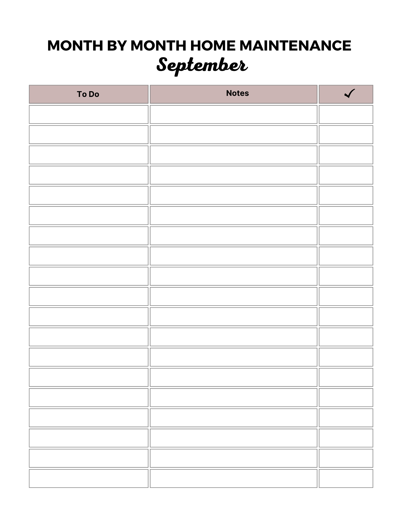 Home Maintenance Planner
