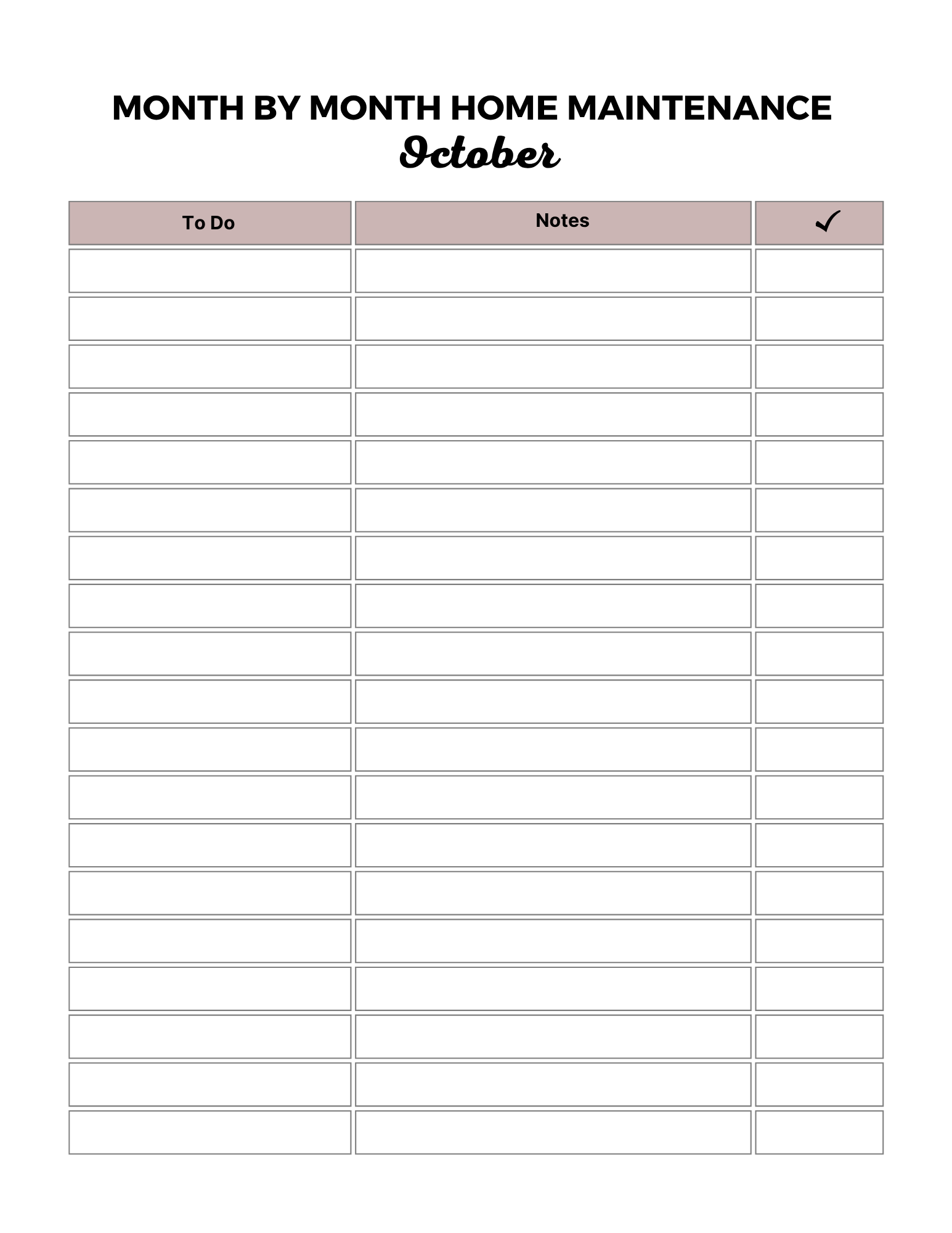 Home Maintenance Planner