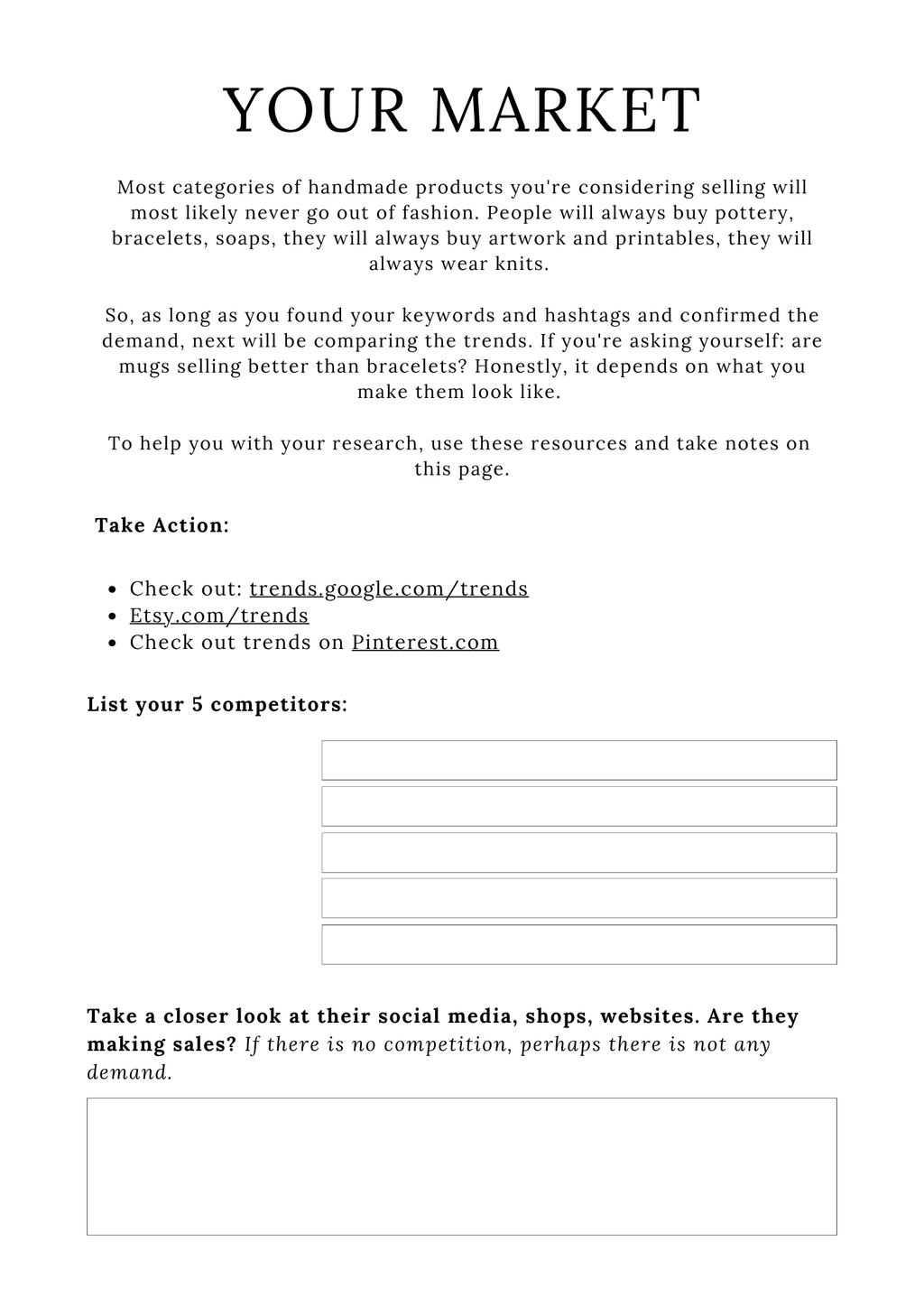 Handmade Business Planner