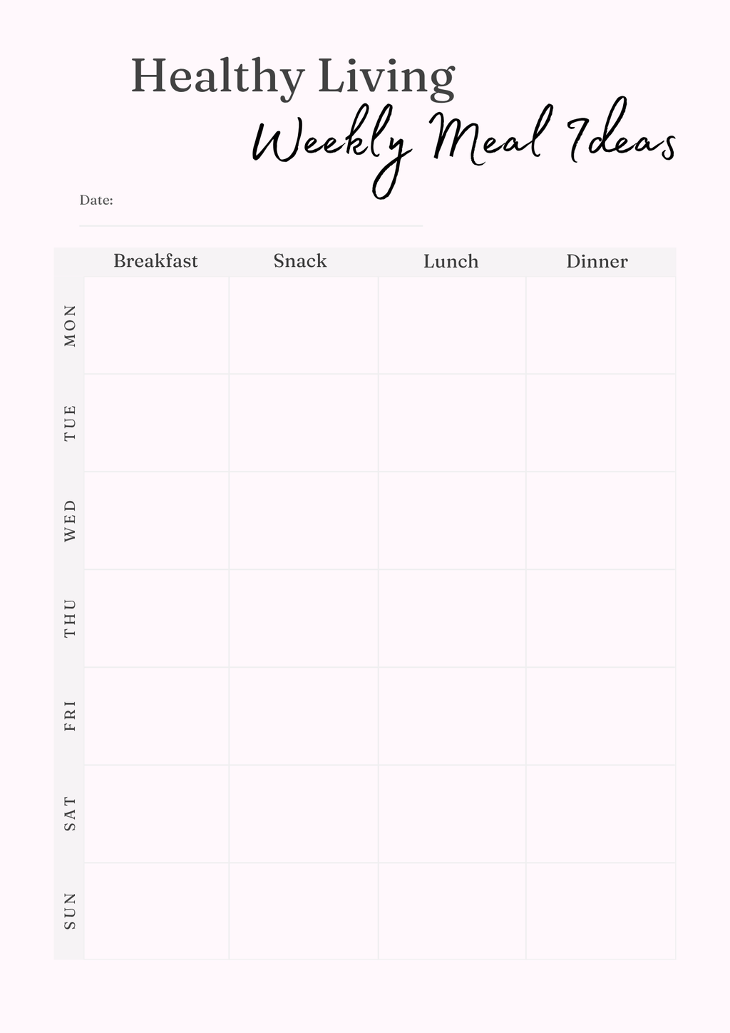 Healthy Living Journal