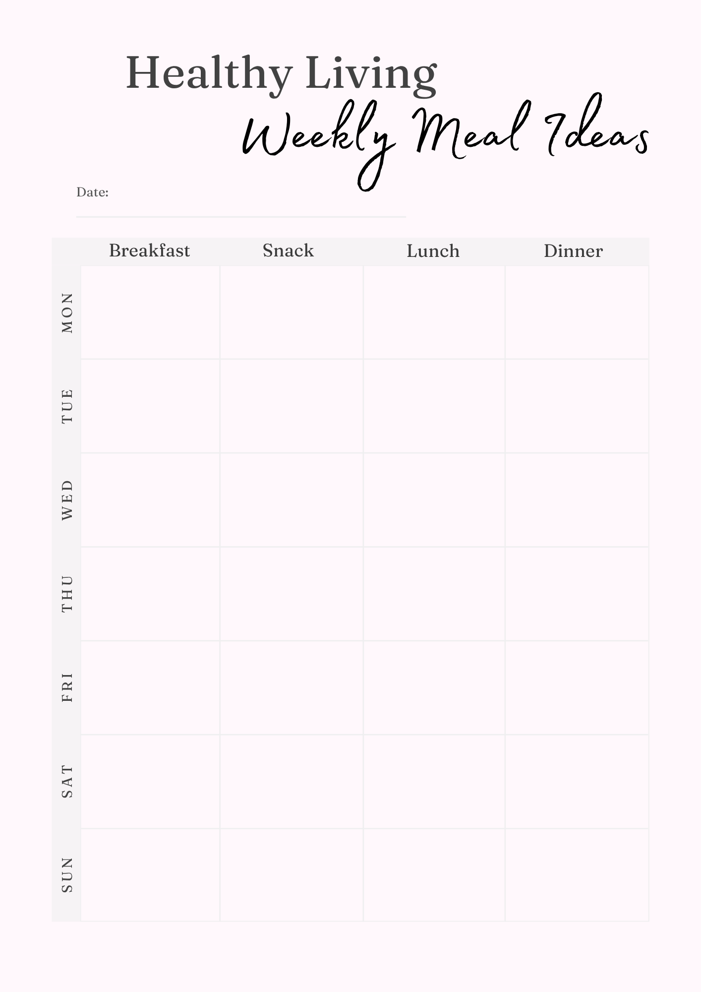 Healthy Living Journal
