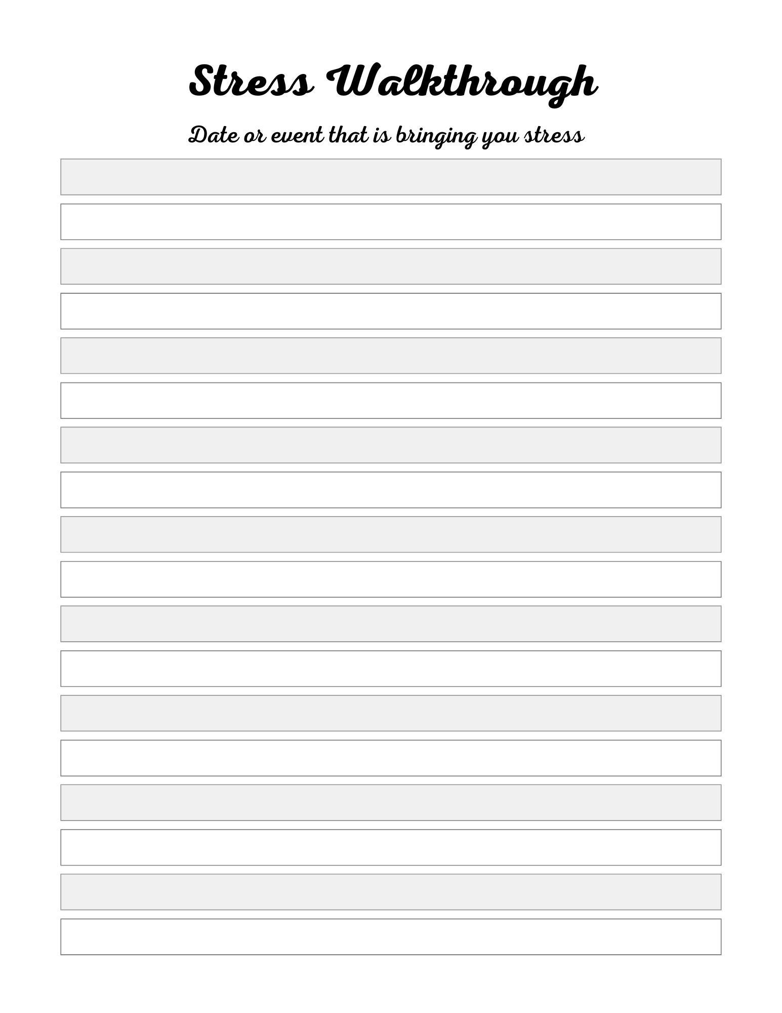 Stress Processing Journal
