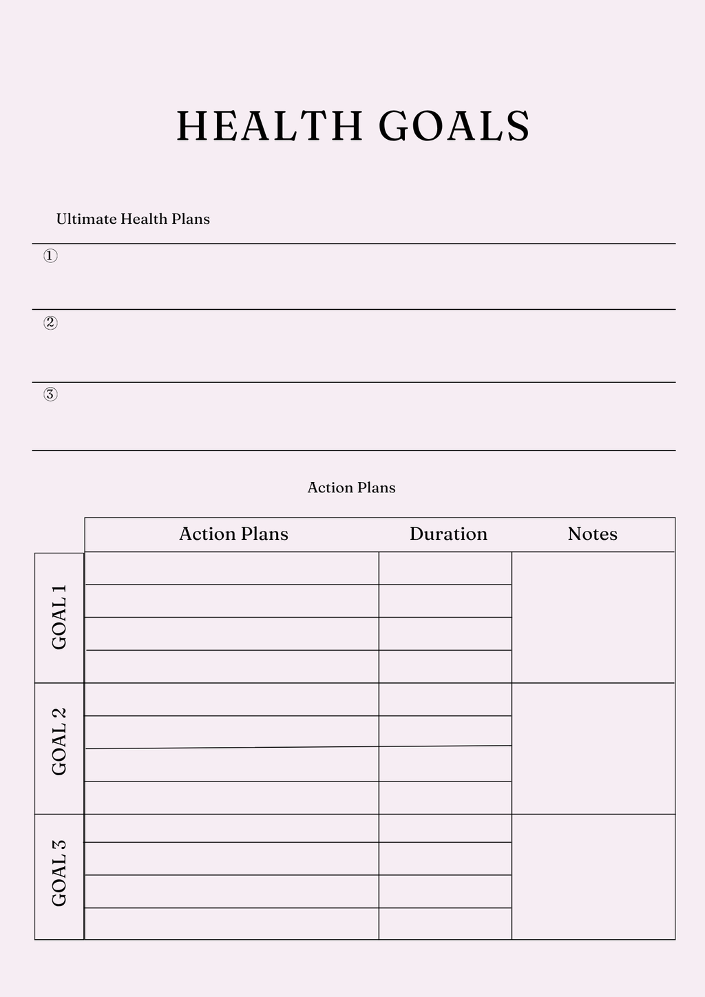 Ultimate Nutrition Wellness Planner