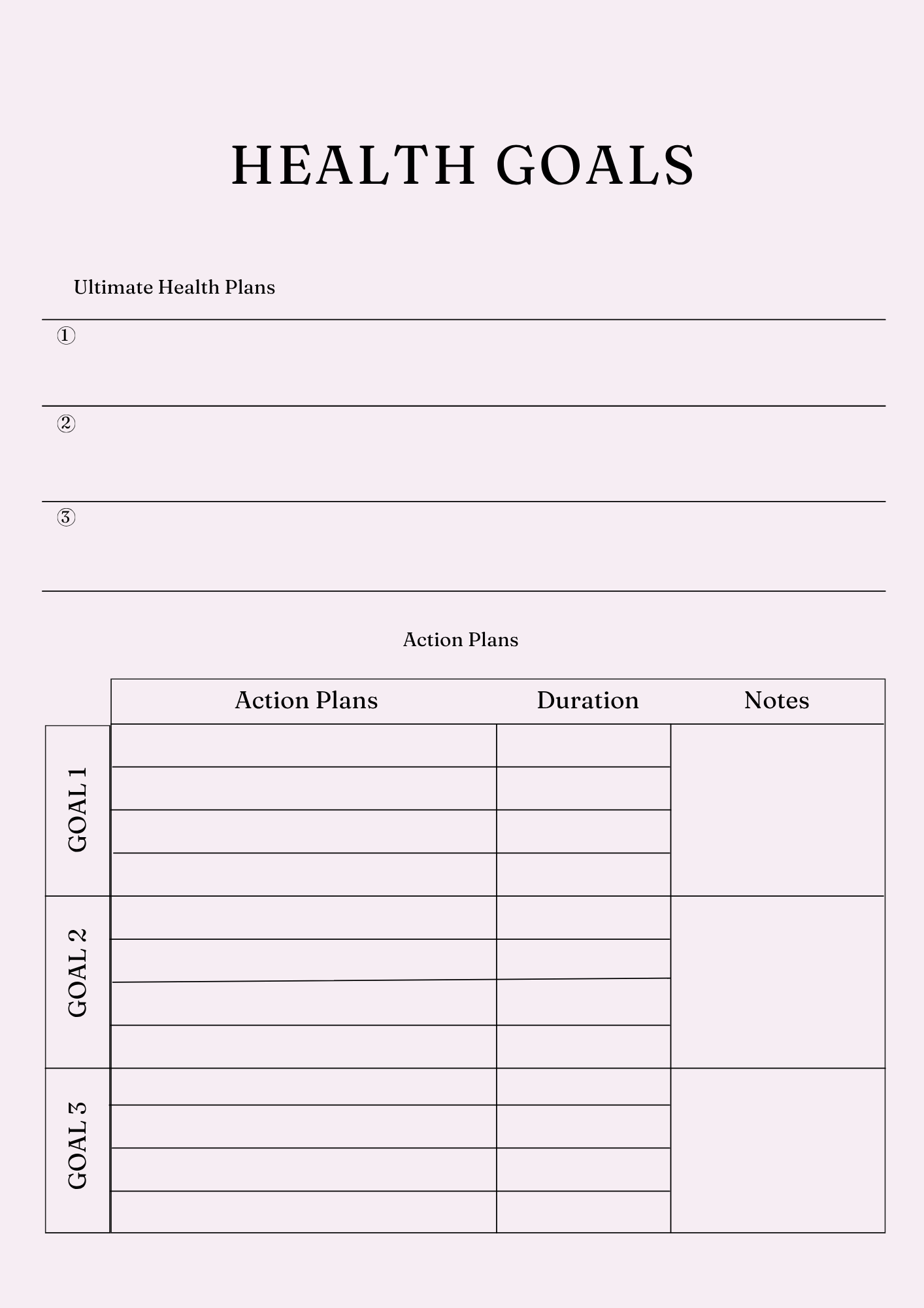 Ultimate Nutrition Wellness Planner