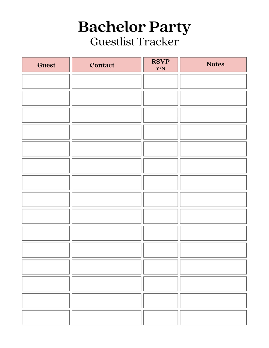 Bachelor Party Planner