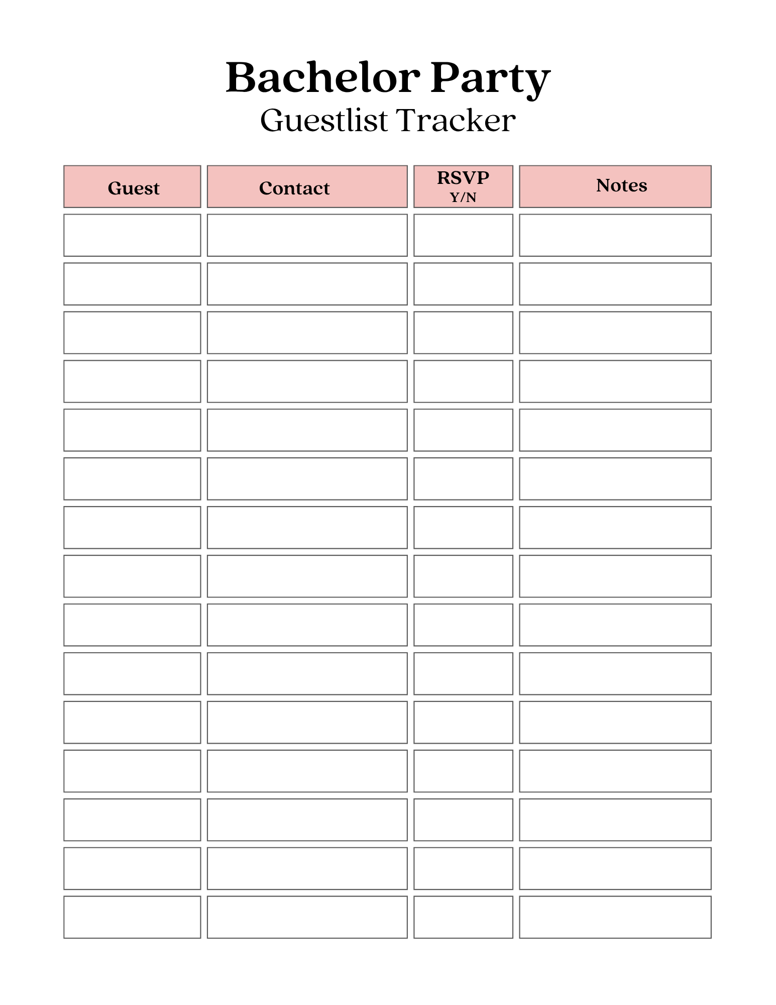 Bachelor Party Planner