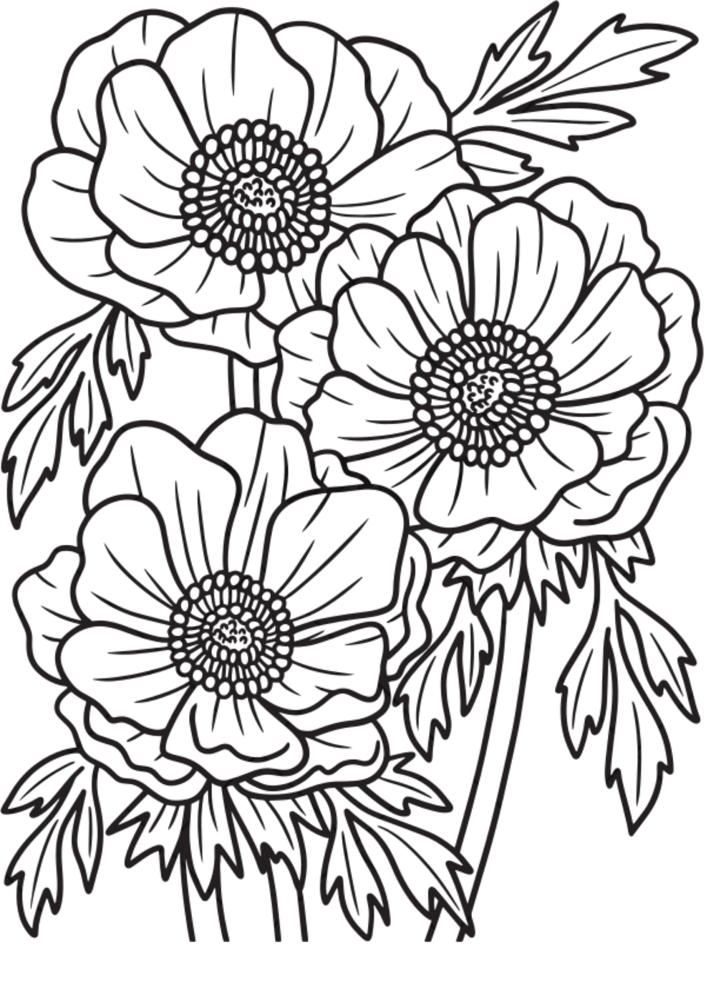 Vibrant Floral Coloring Set