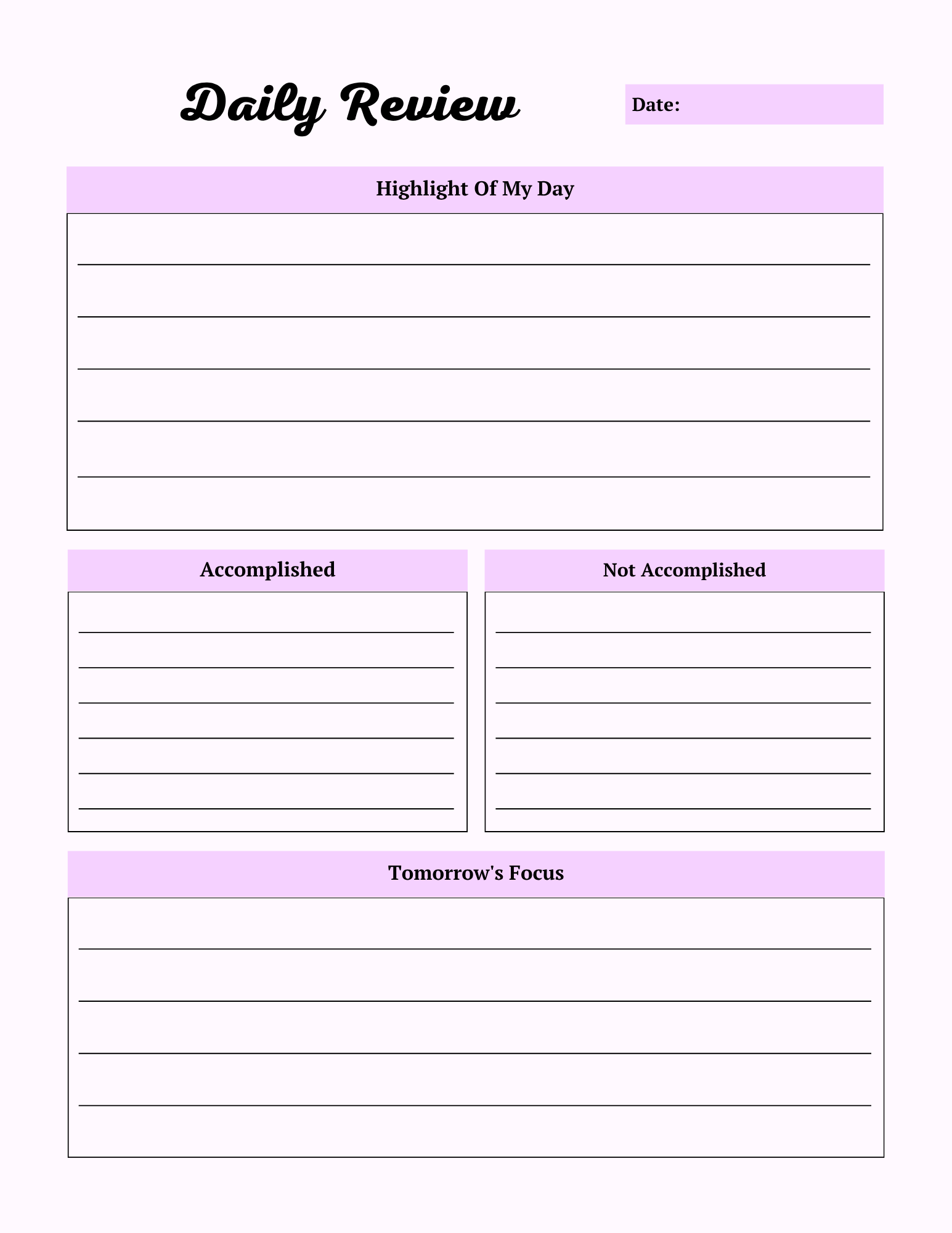 Colorful Self Care Planner