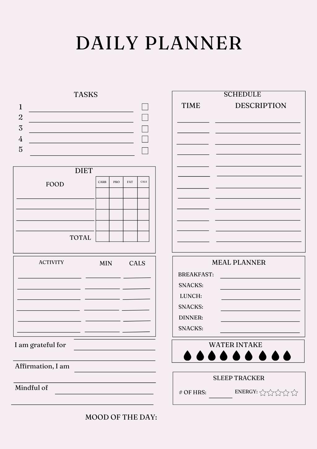 Ultimate Nutrition Wellness Planner