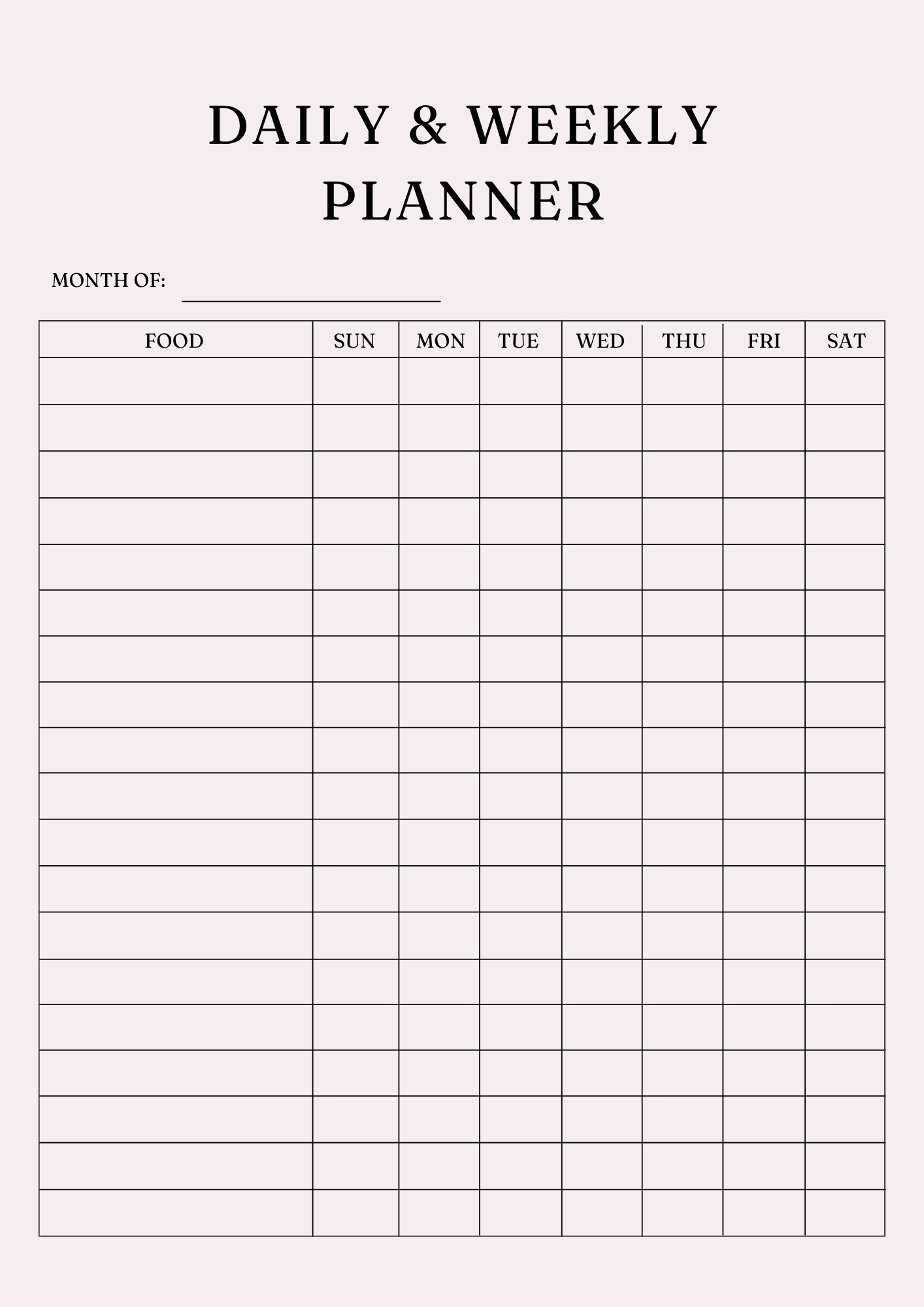 Ultimate Nutrition Wellness Planner