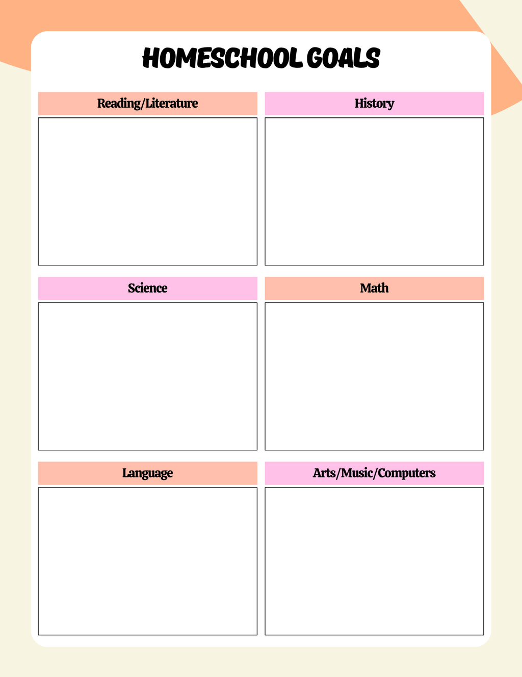 Comprehensive Homeschool Planner