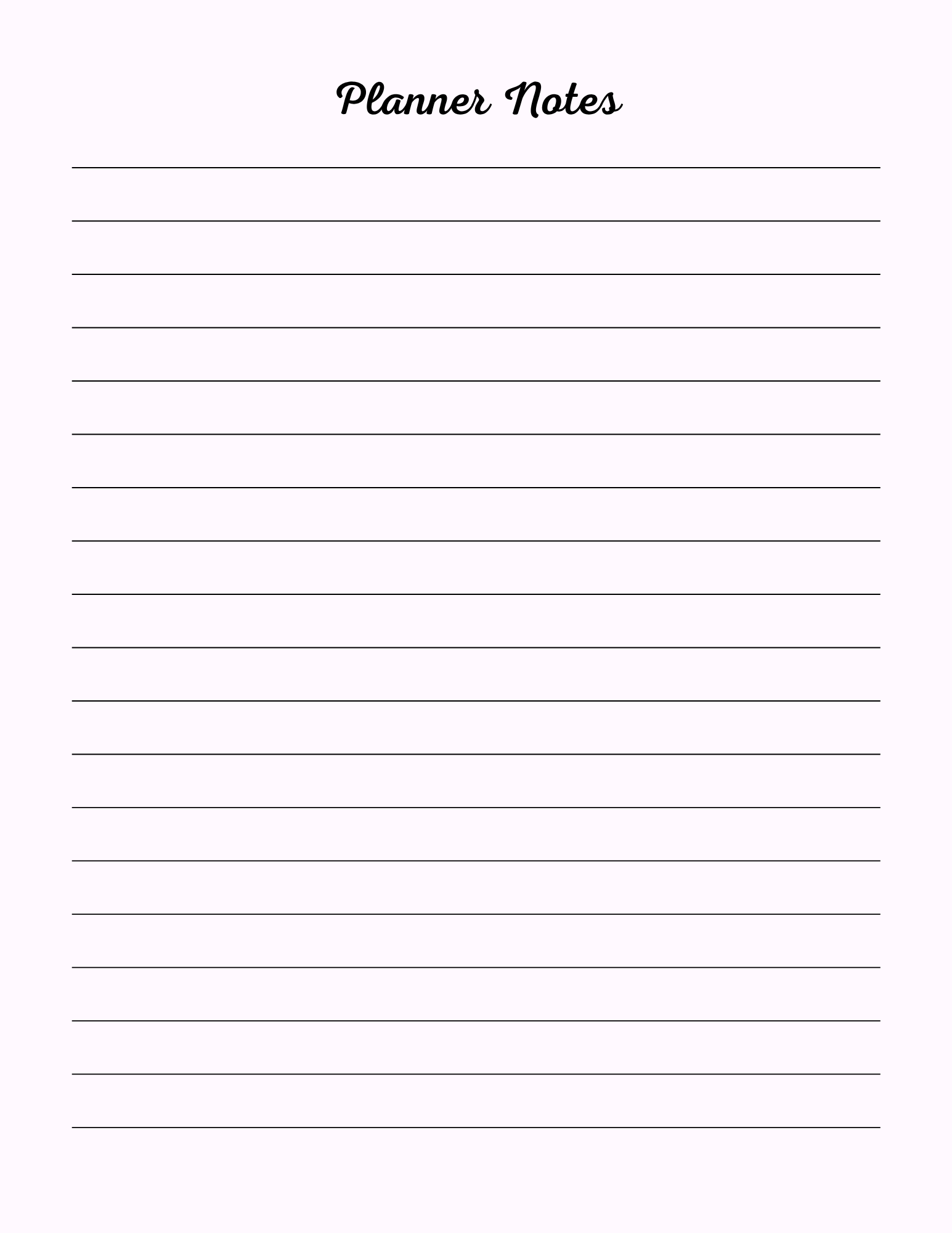 Colorful Self Care Planner