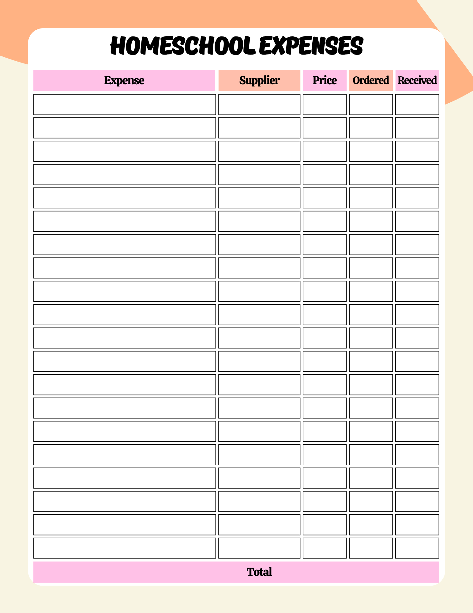 Comprehensive Homeschool Planner