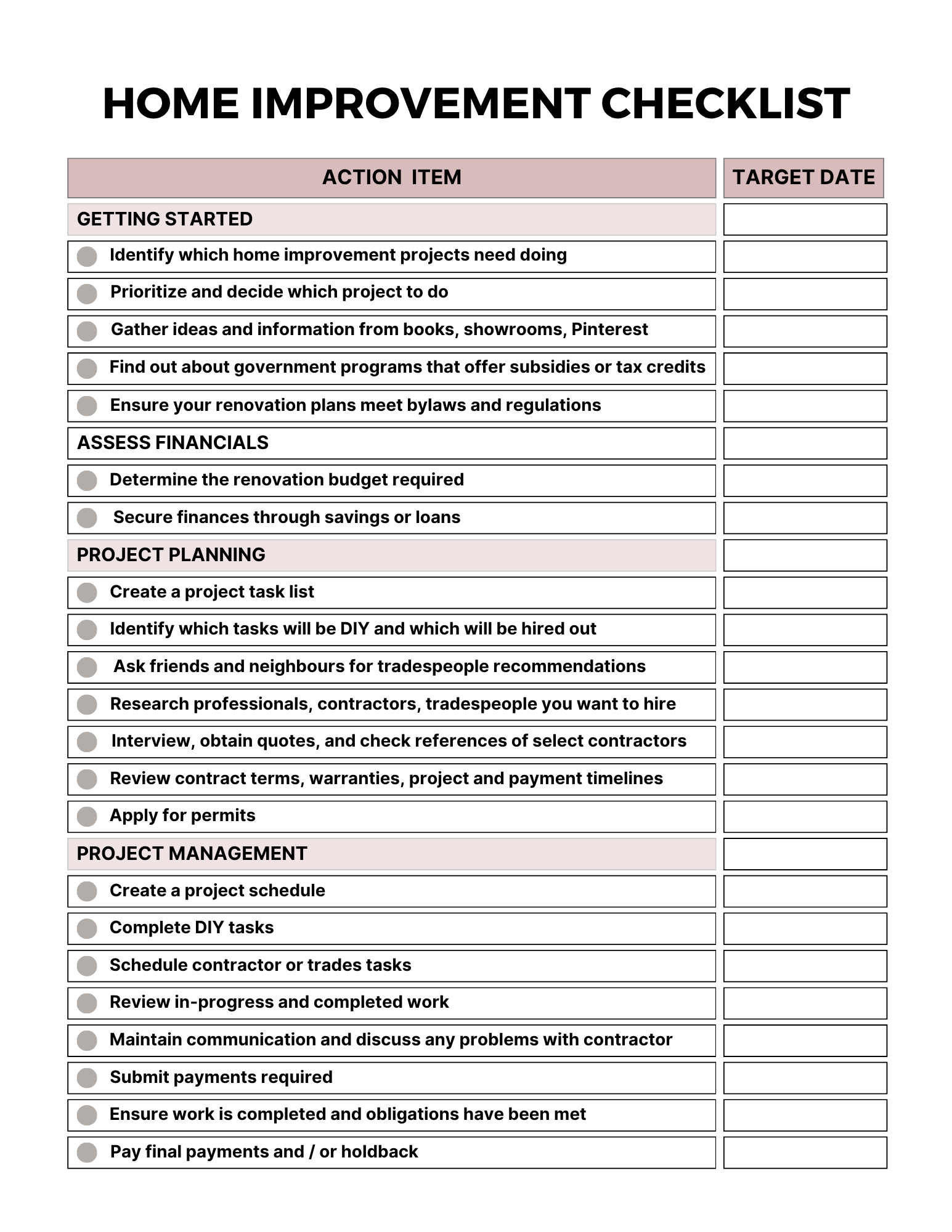 Home Maintenance Planner