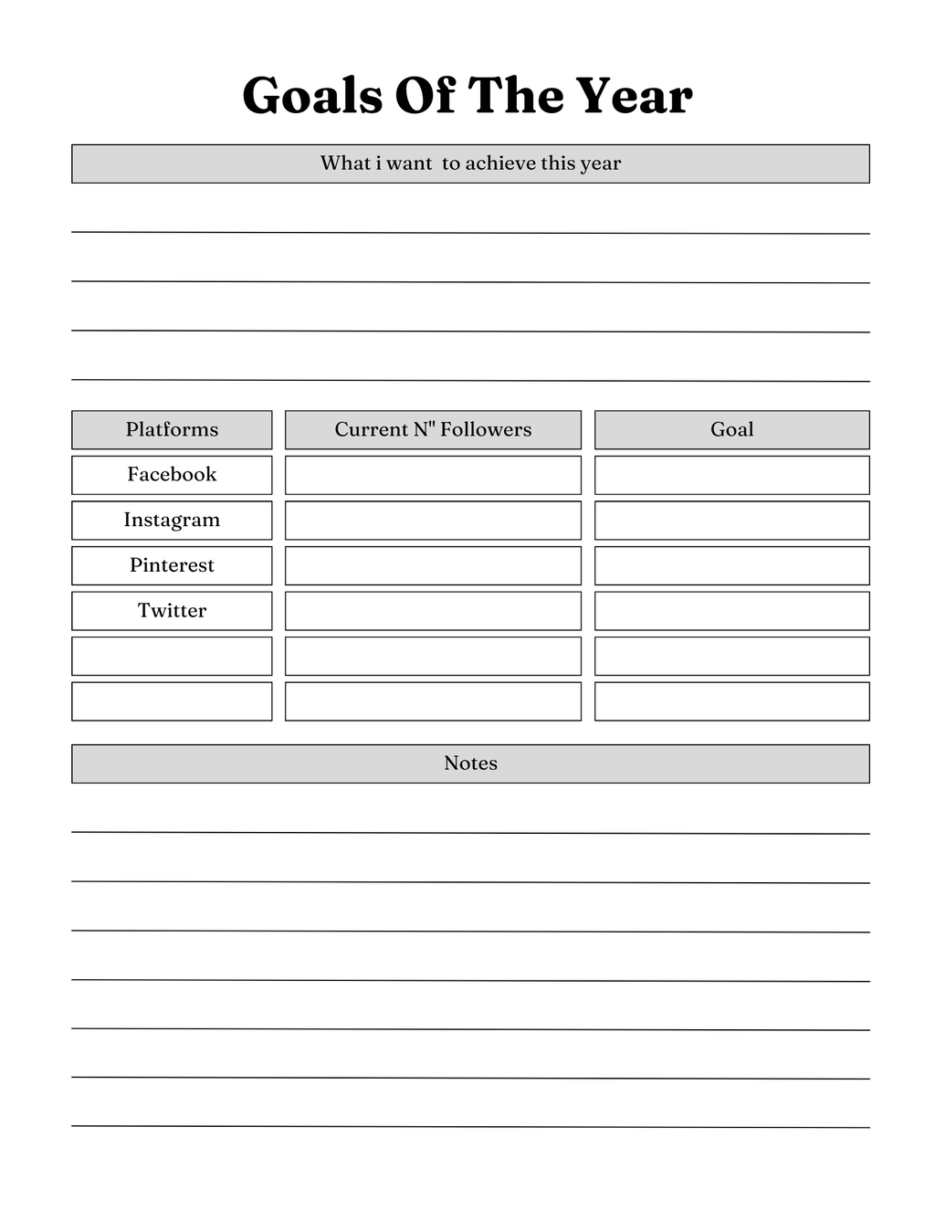Social Media Success Planner