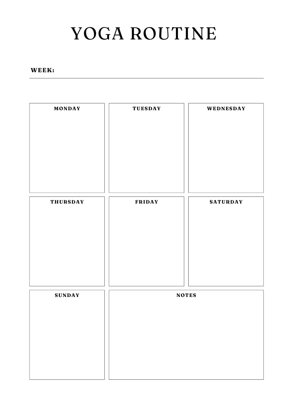 Serenity Yoga Planner