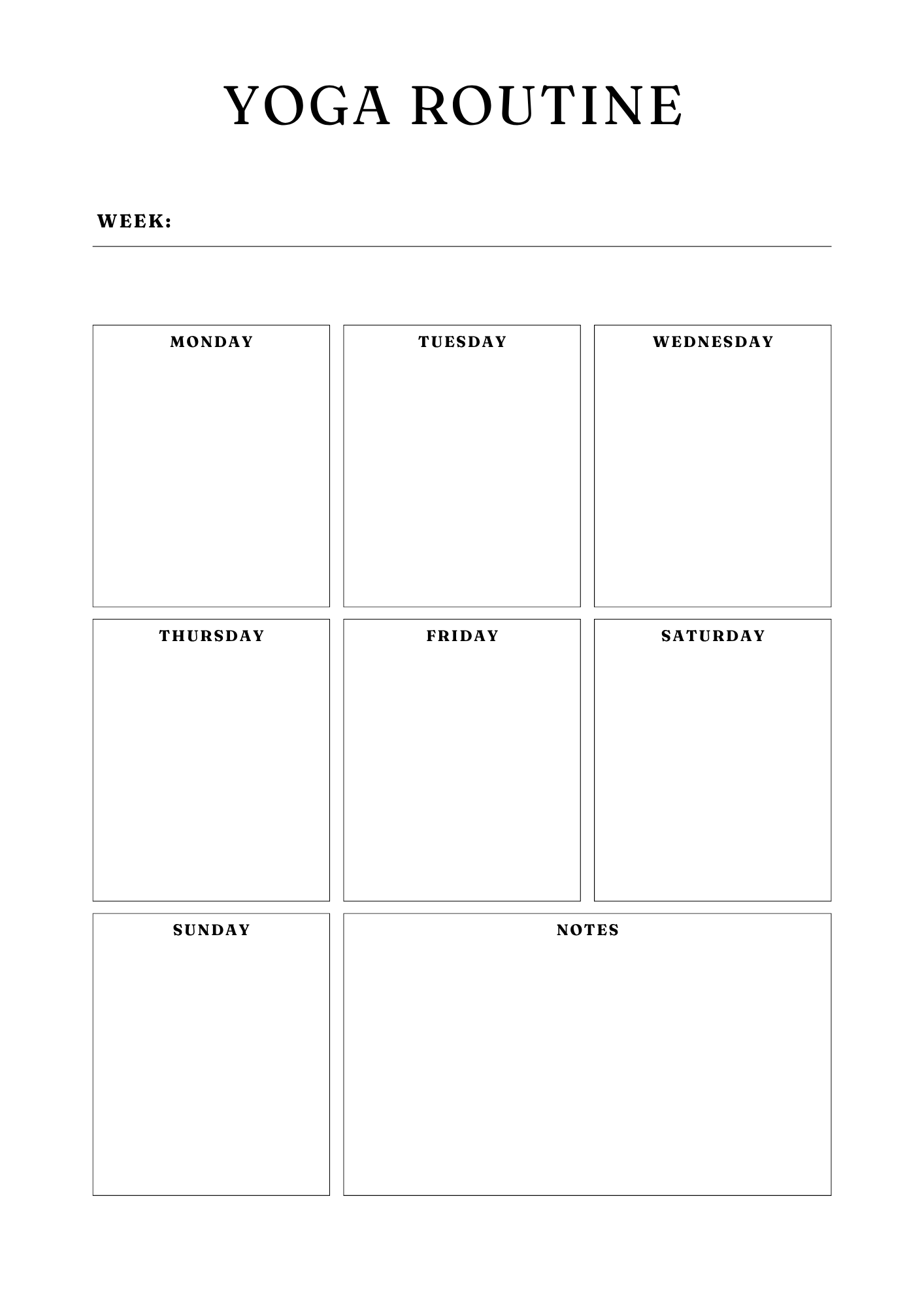 Serenity Yoga Planner