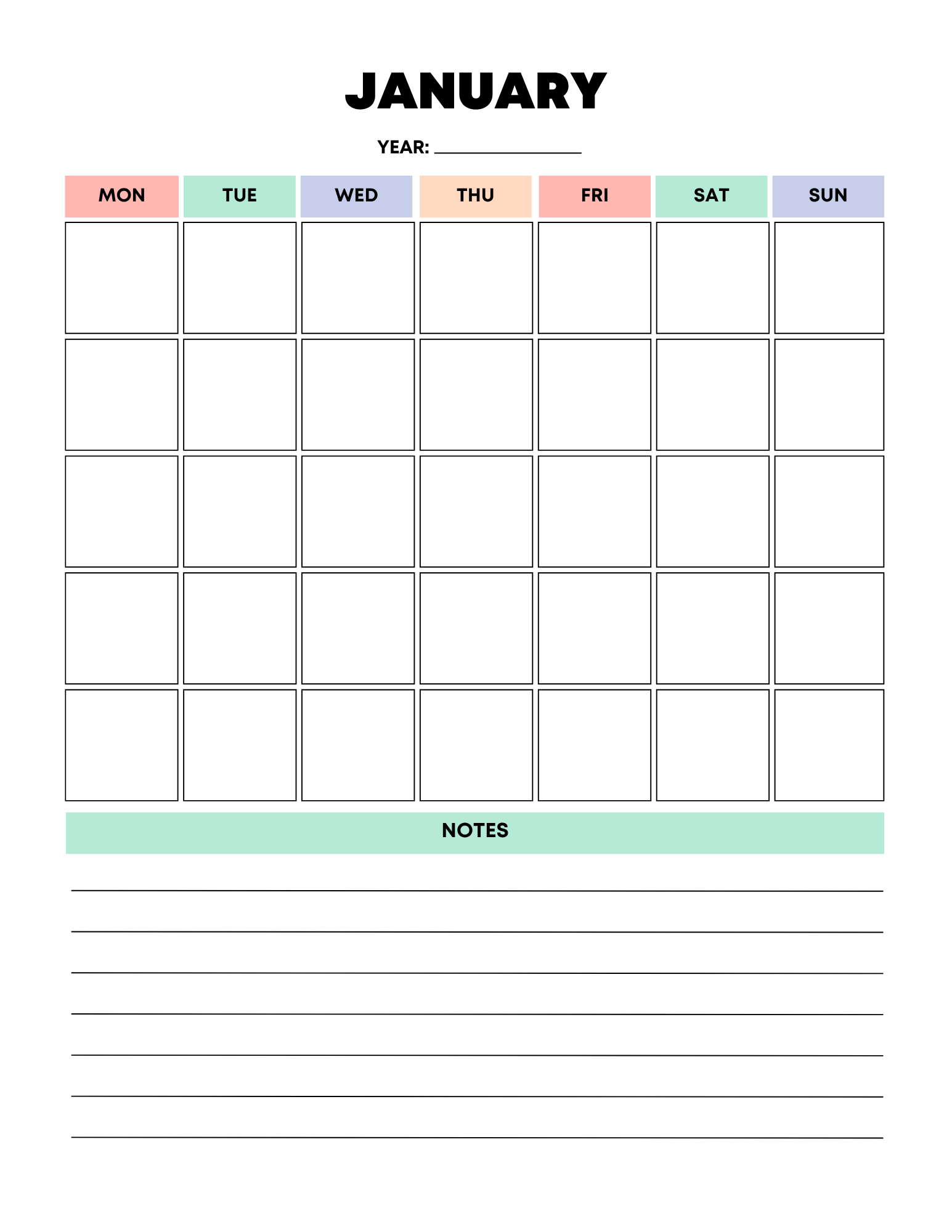 Vibrant Rainbow Budget Planner