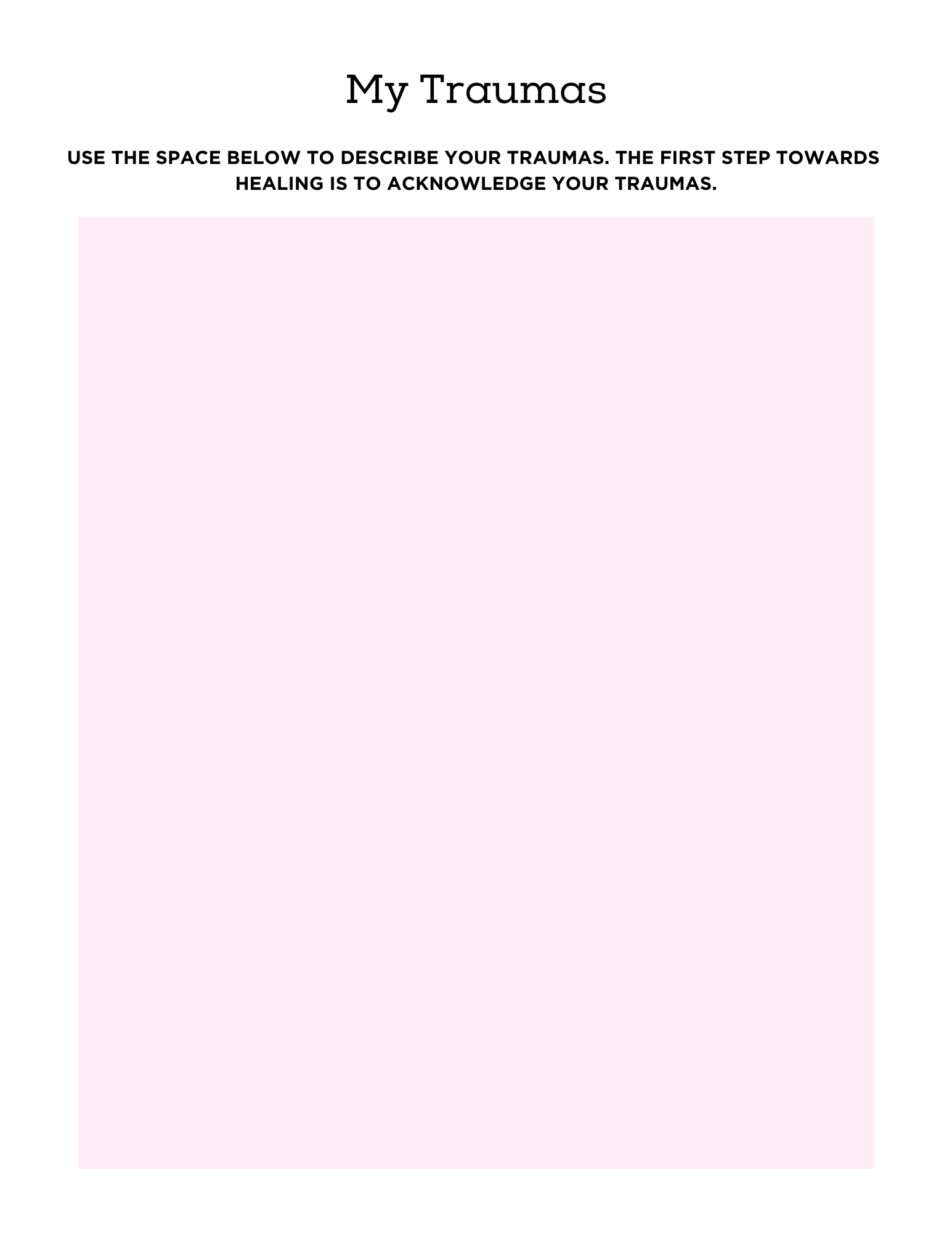 PTSD & Trauma Processing Workbook Colorful 65