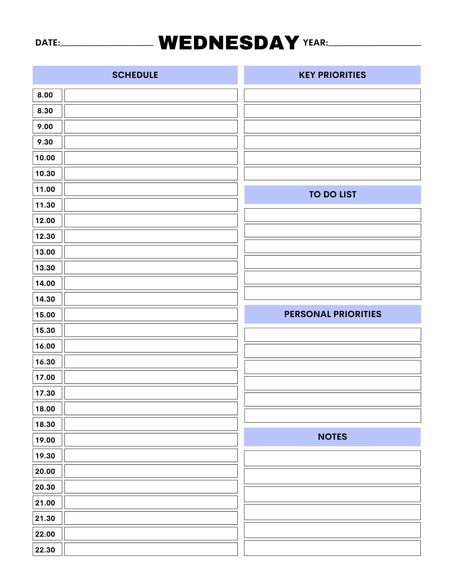 Work From Home Planner