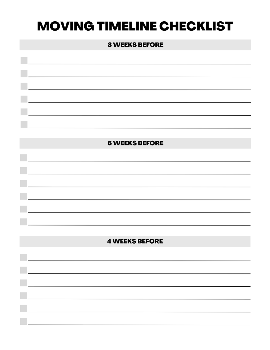 Essential Moving Planner