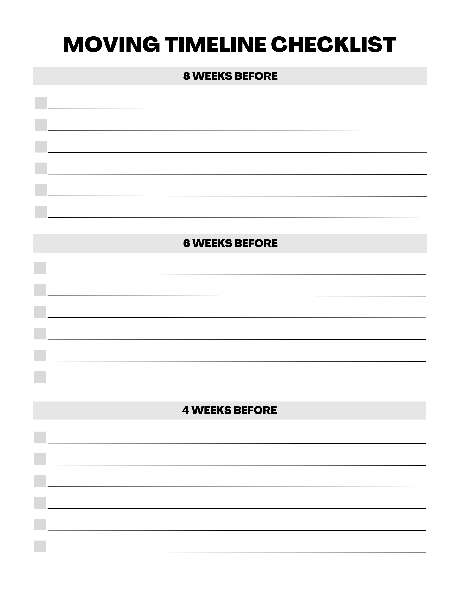 Essential Moving Planner