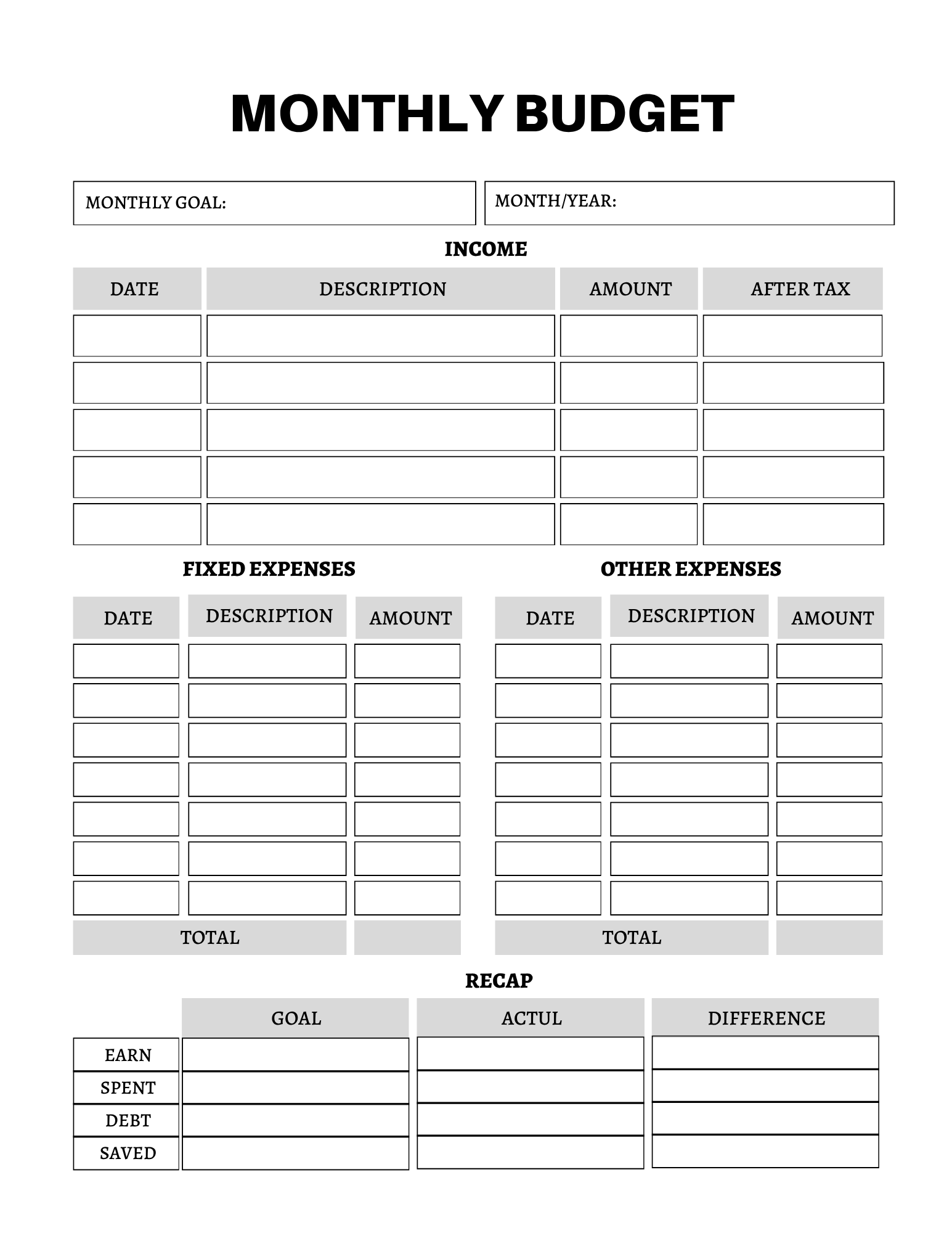 Budget & Financial Planner