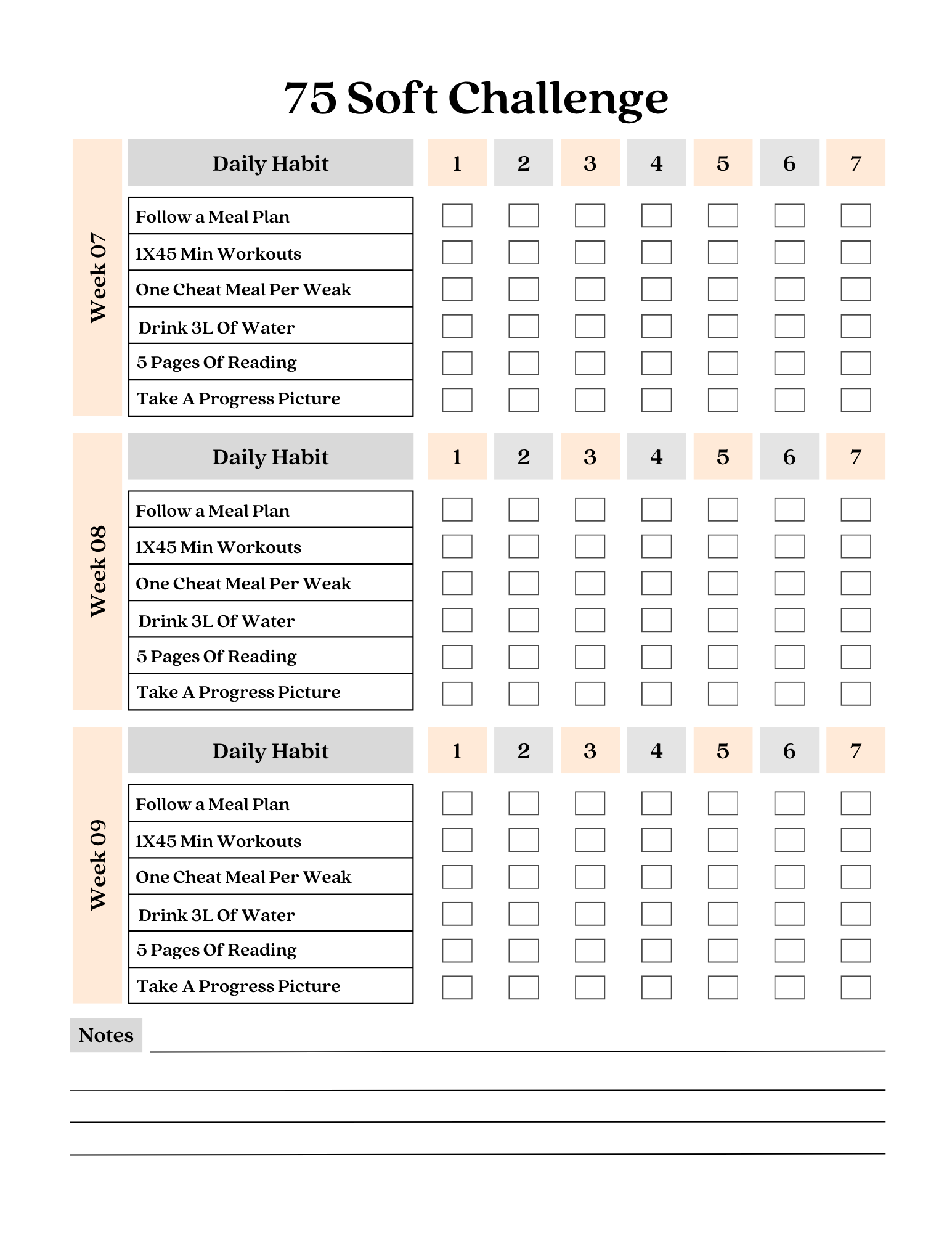 75 Soft Challenge Tracker