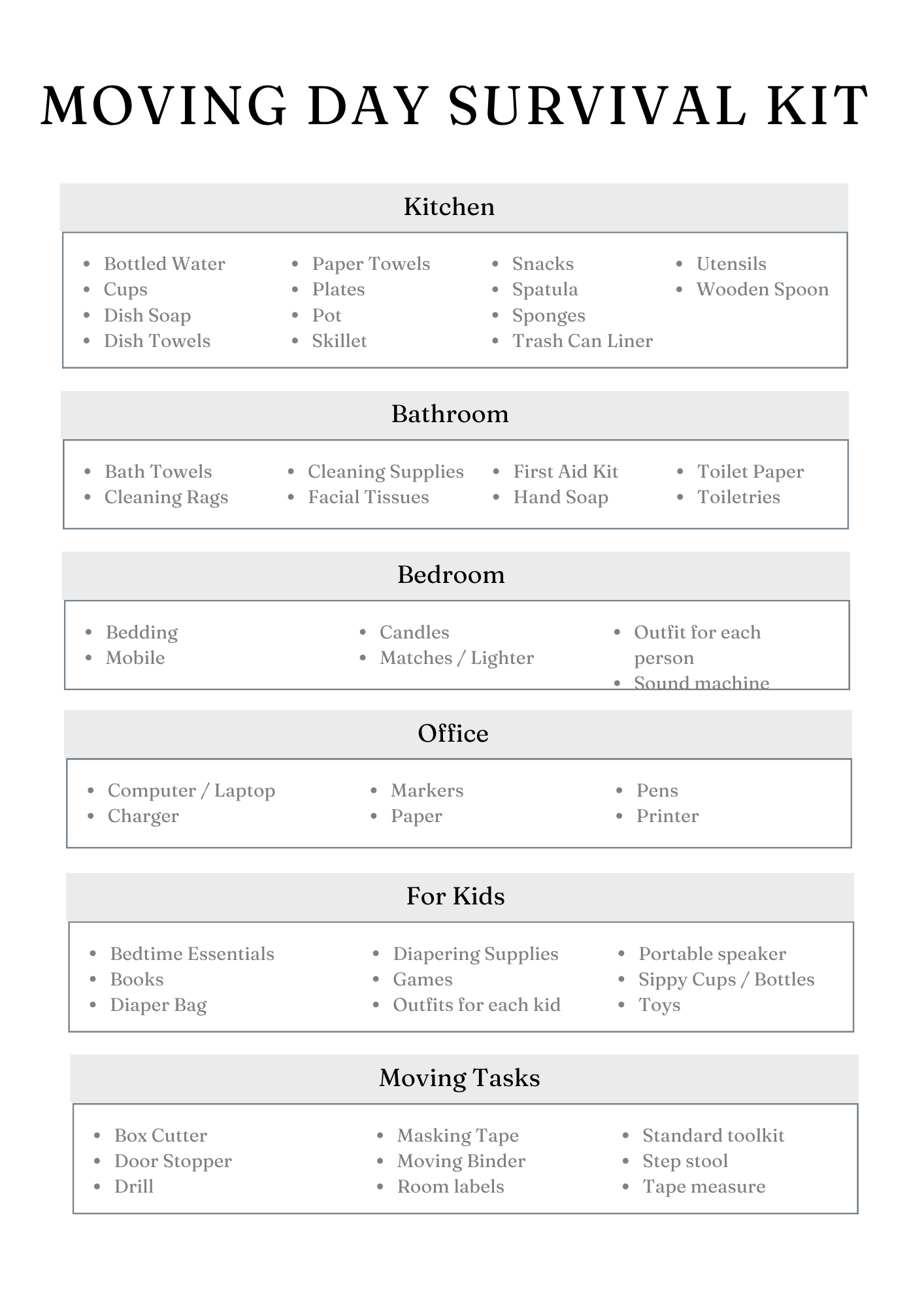 Ultimate Relocation Planner