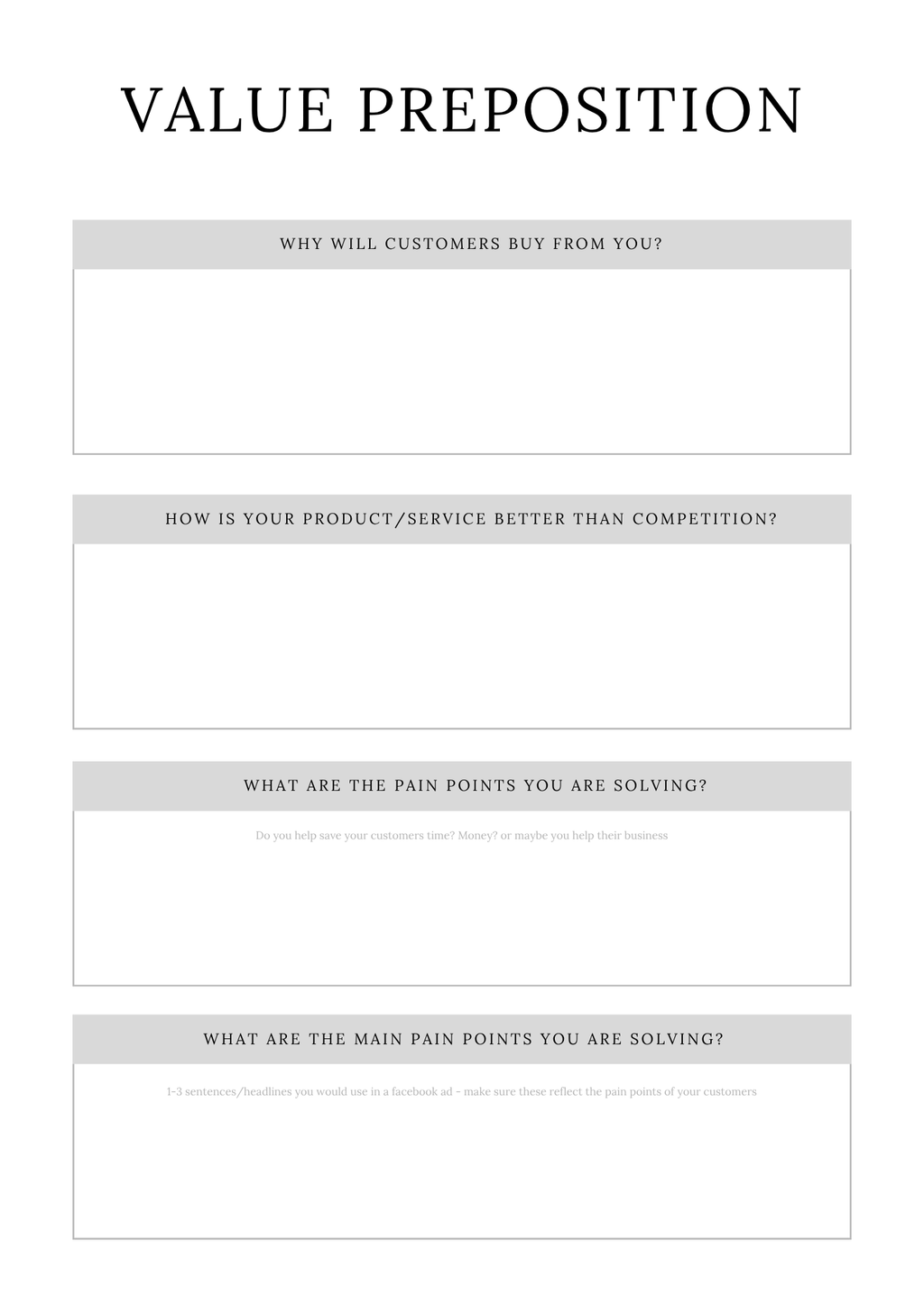 Complete Online Shop Planner