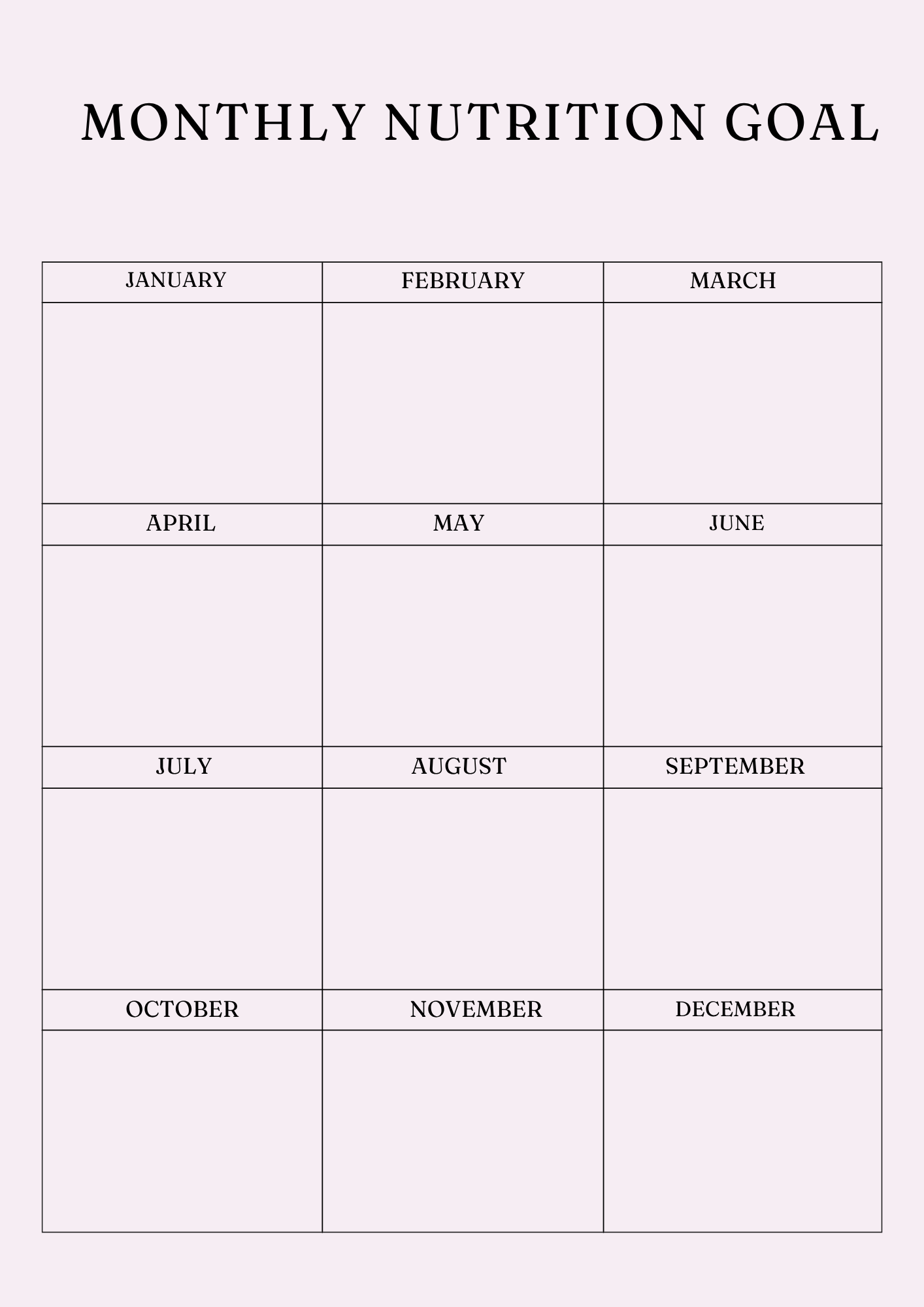 Ultimate Nutrition Wellness Planner