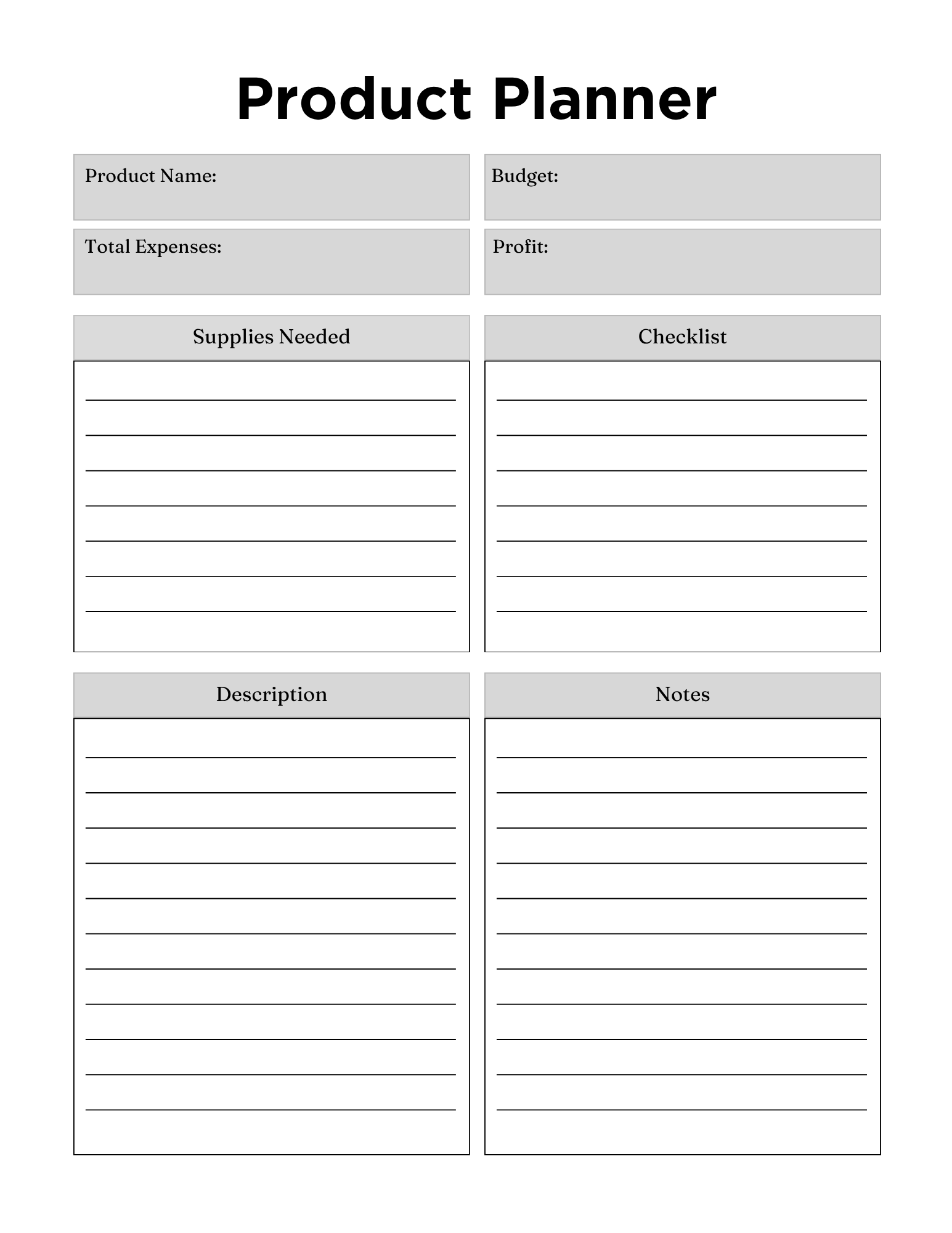 Side Hustle Planner