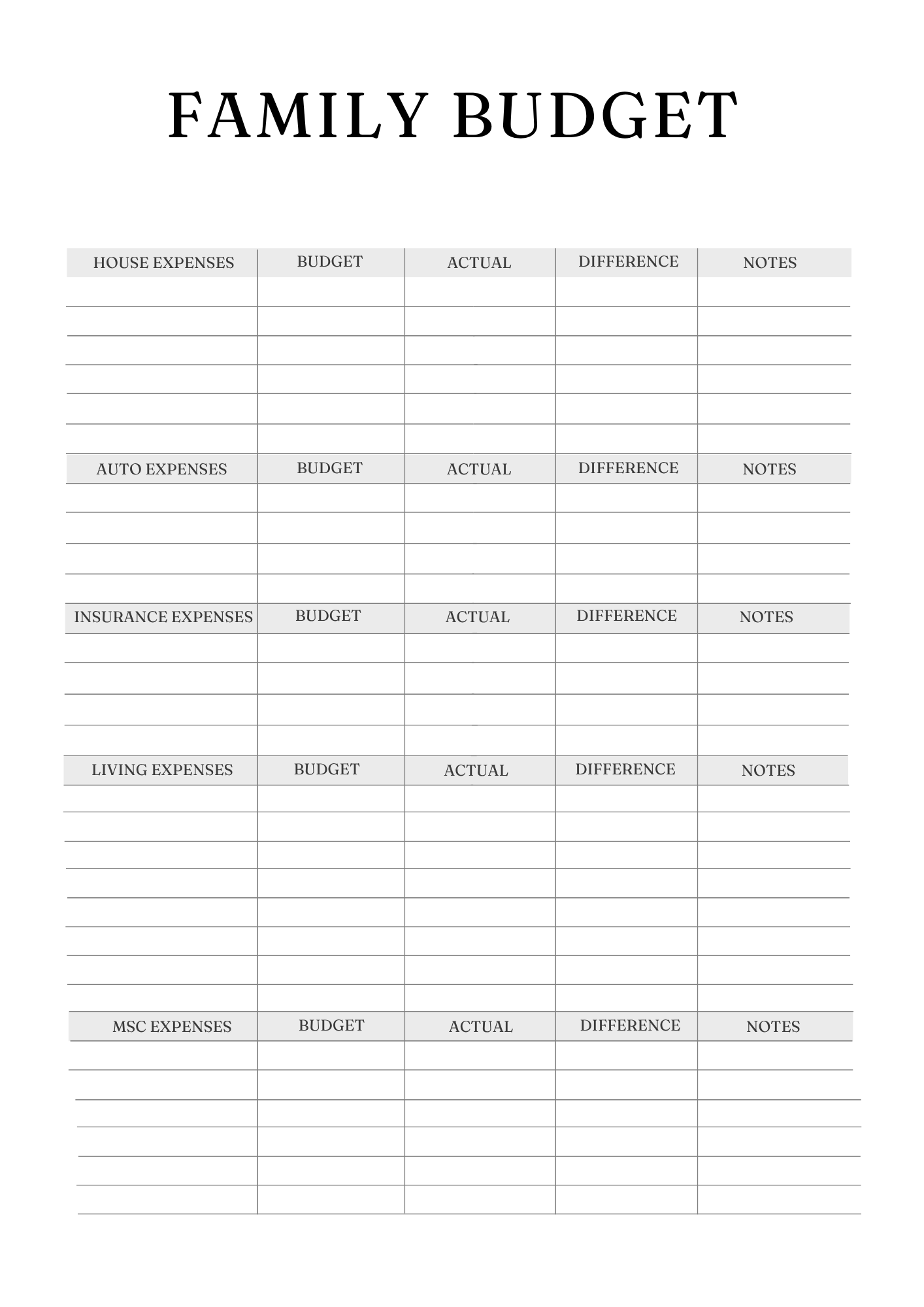 Household Management Planner