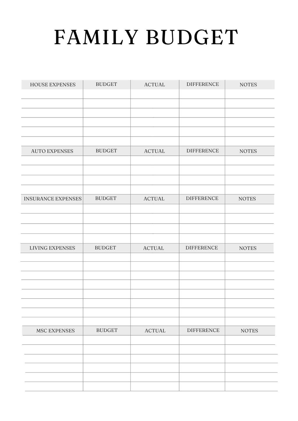 Household Management Planner