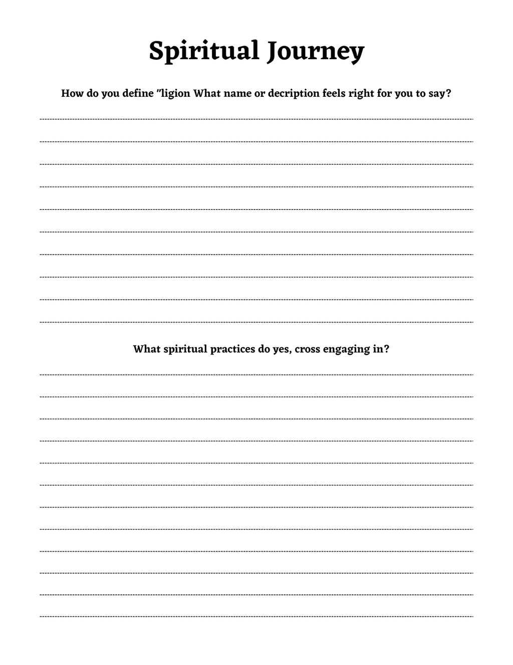 Spiritual Awakening Workbook