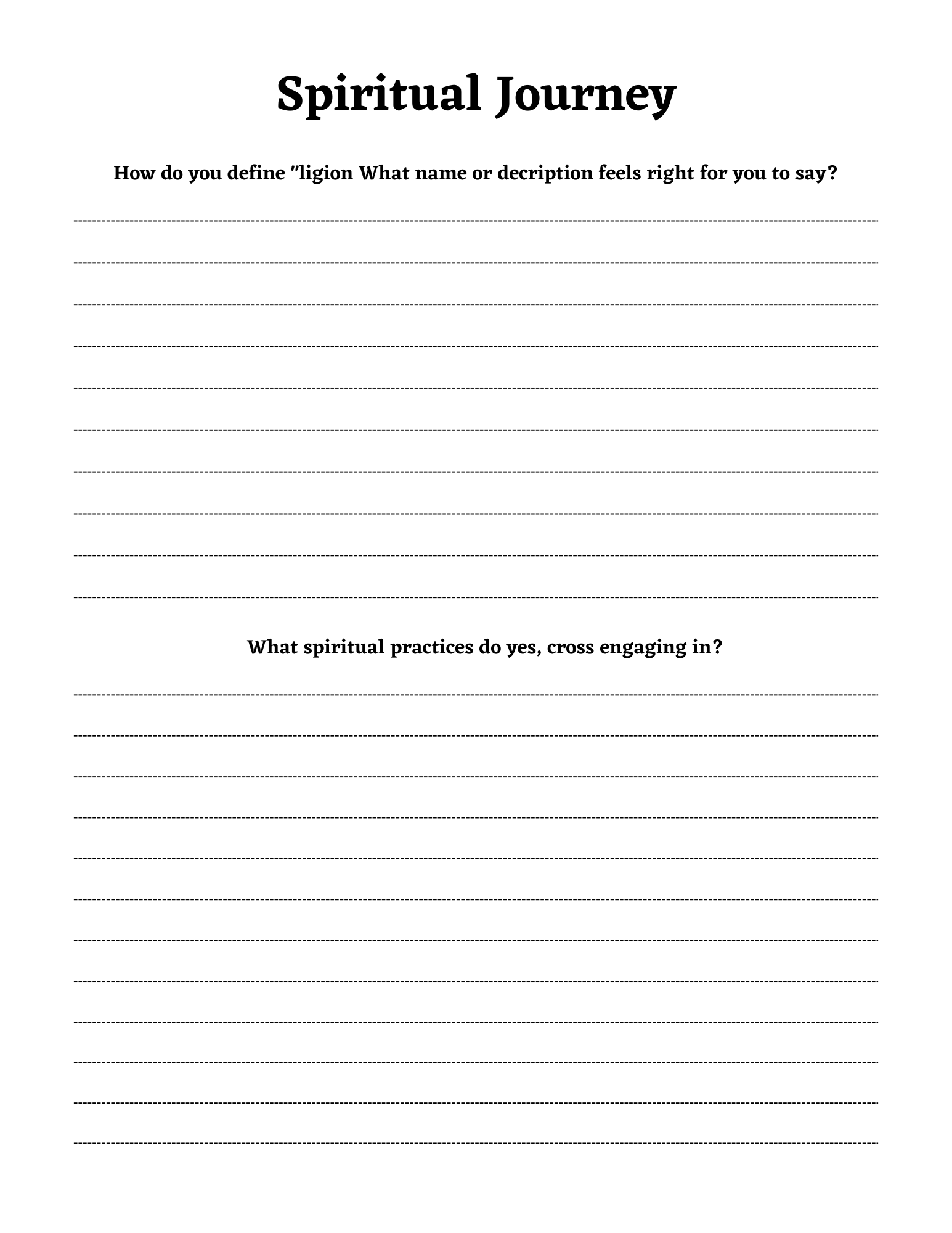 Spiritual Awakening Workbook